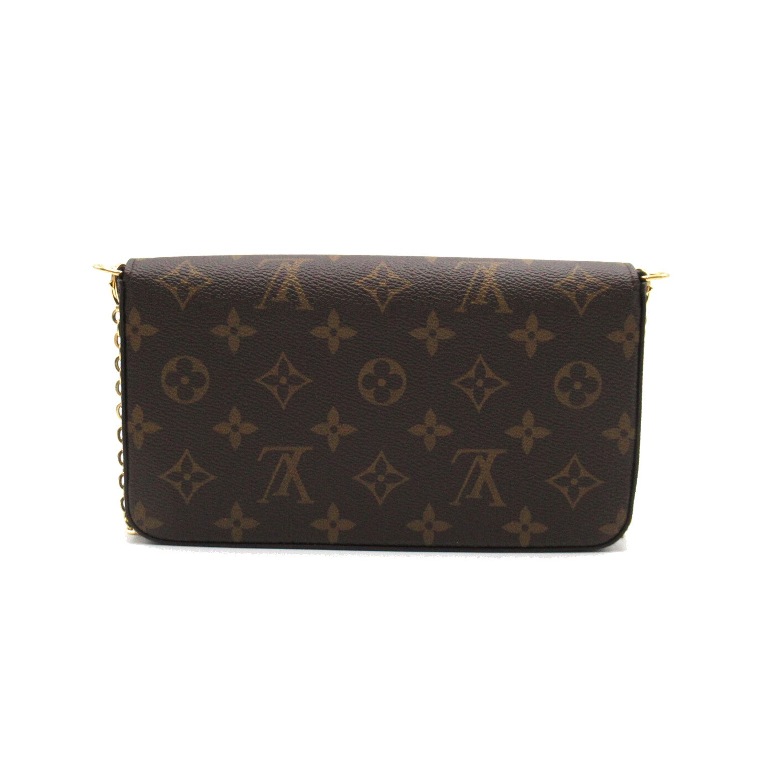 LOUIS VUITTON Monogram Felicie Pochette金扣肩背袋啡色