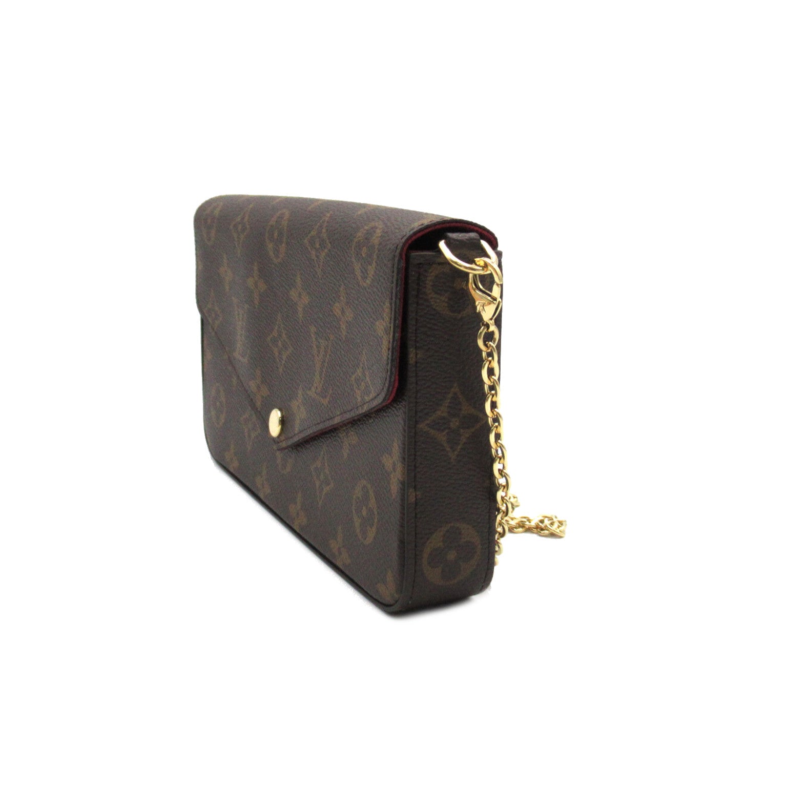 LOUIS VUITTON Monogram Felicie Pochette金扣肩背袋啡色