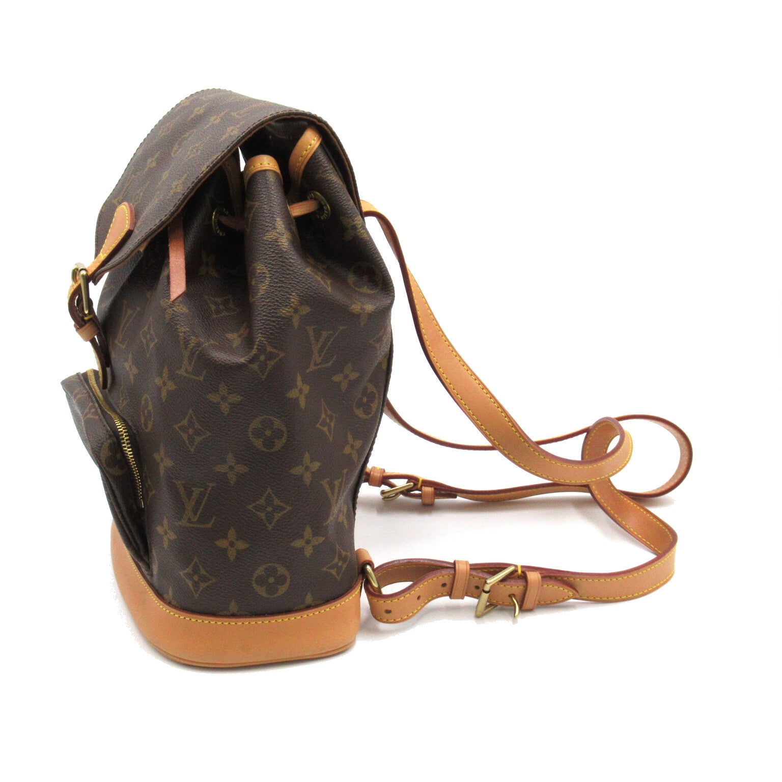 LOUIS VUITTON Monogram Montsouris MM Rucksack金扣背包啡色