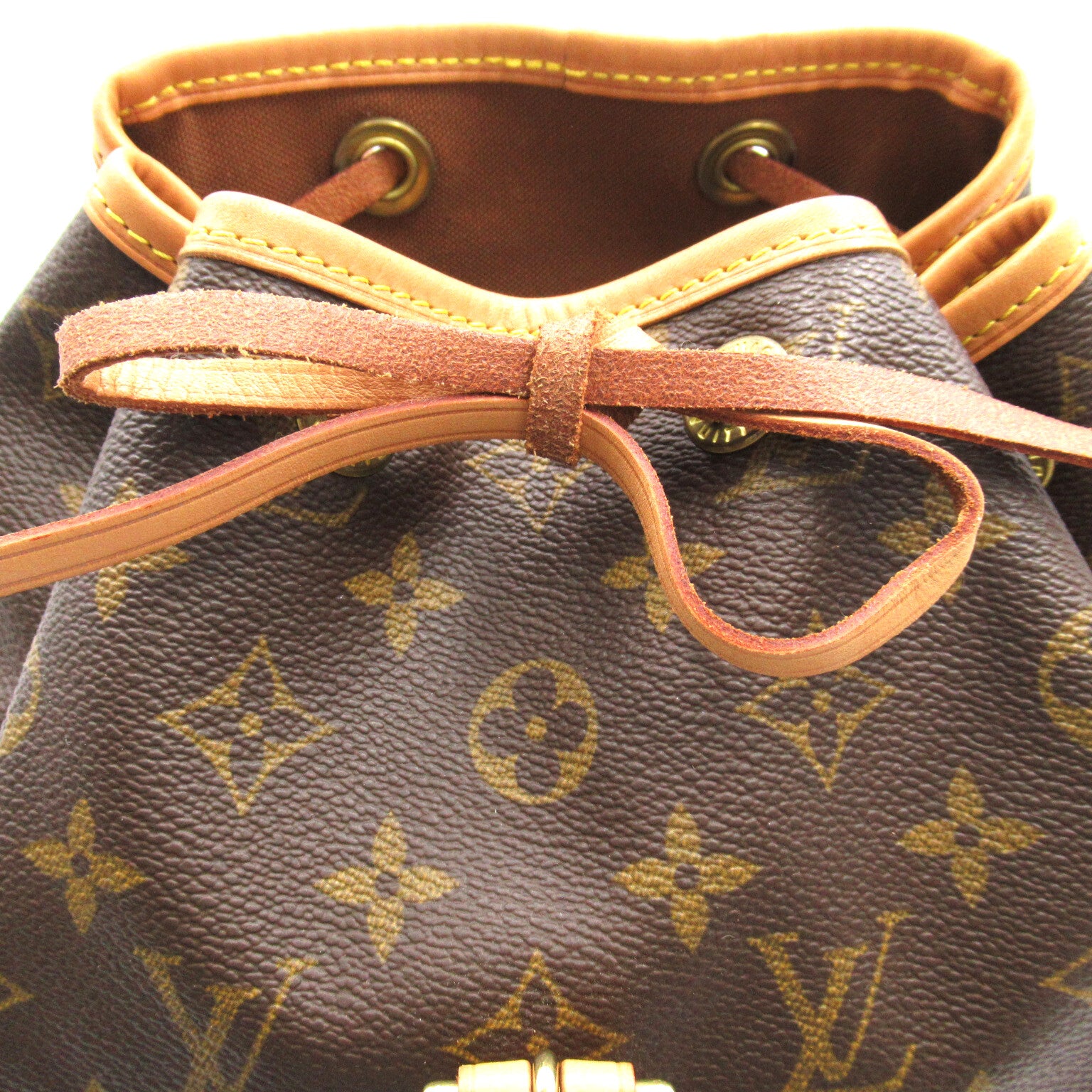 LOUIS VUITTON Monogram Montsouris MM Rucksack金扣背包啡色