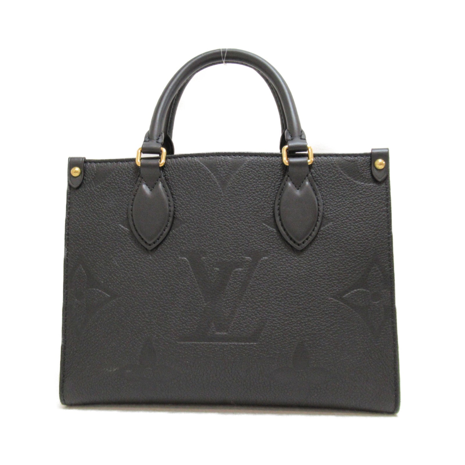 LOUIS VUITTON Monogram Empreinte OnTheGo MM手挽肩背兩用袋黑色