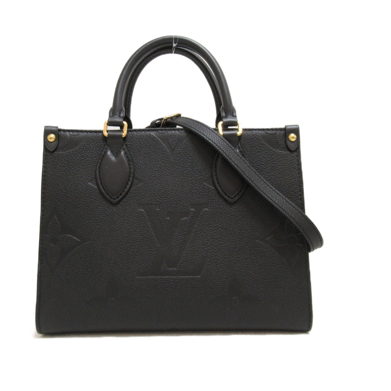 LOUIS VUITTON Monogram Empreinte OnTheGo MM手挽肩背兩用袋黑色