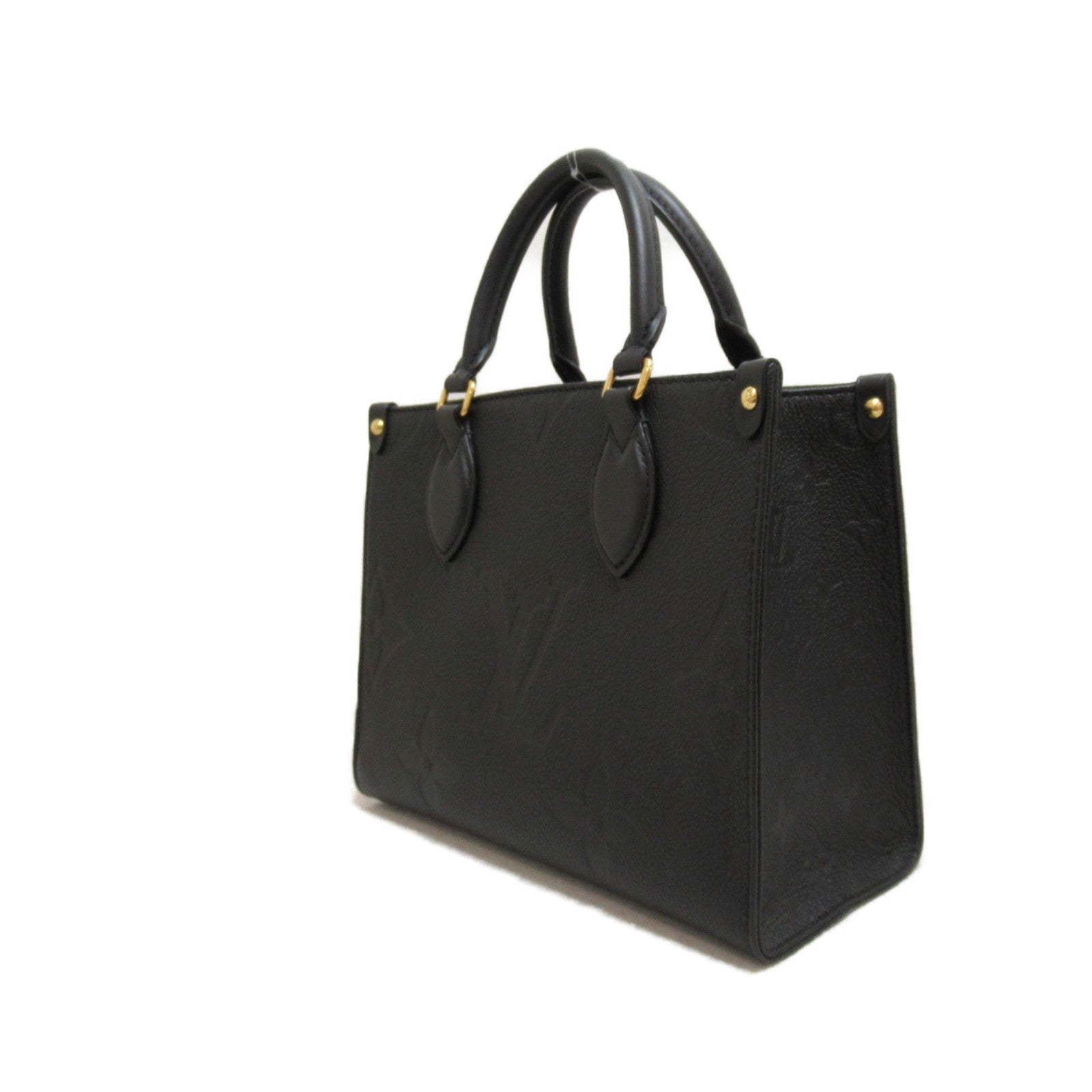 LOUIS VUITTON Monogram Empreinte OnTheGo MM手挽肩背兩用袋黑色