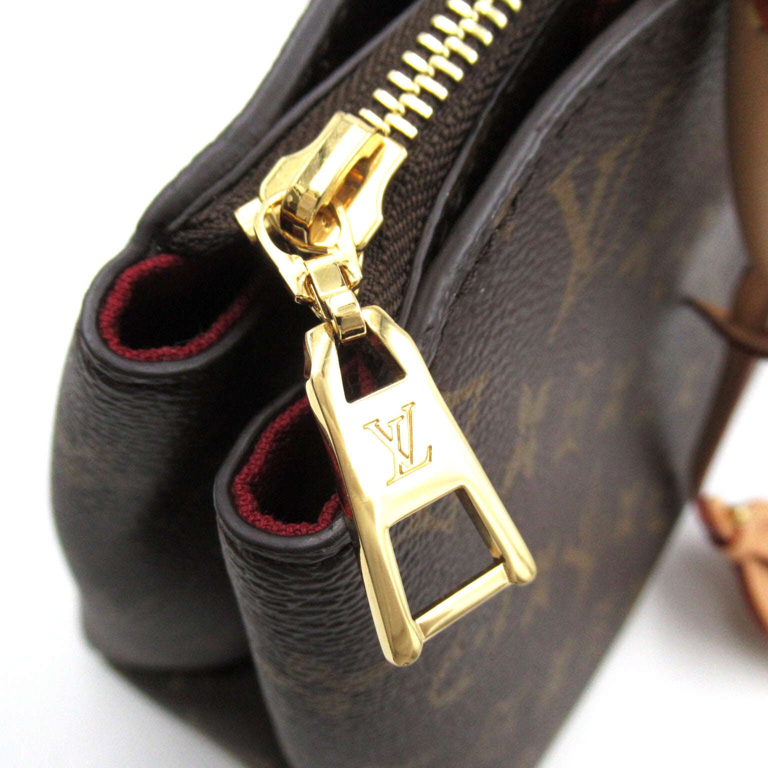 LOUIS VUITTON Monogram Petit Palais PM金扣手提袋啡色