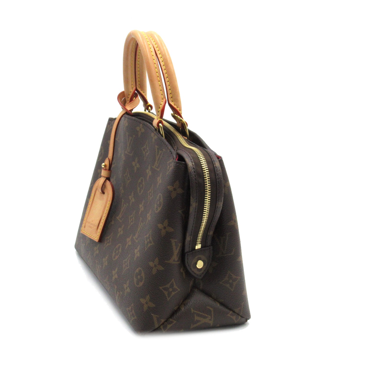 LOUIS VUITTON Monogram Petit Palais PM金扣手提袋啡色