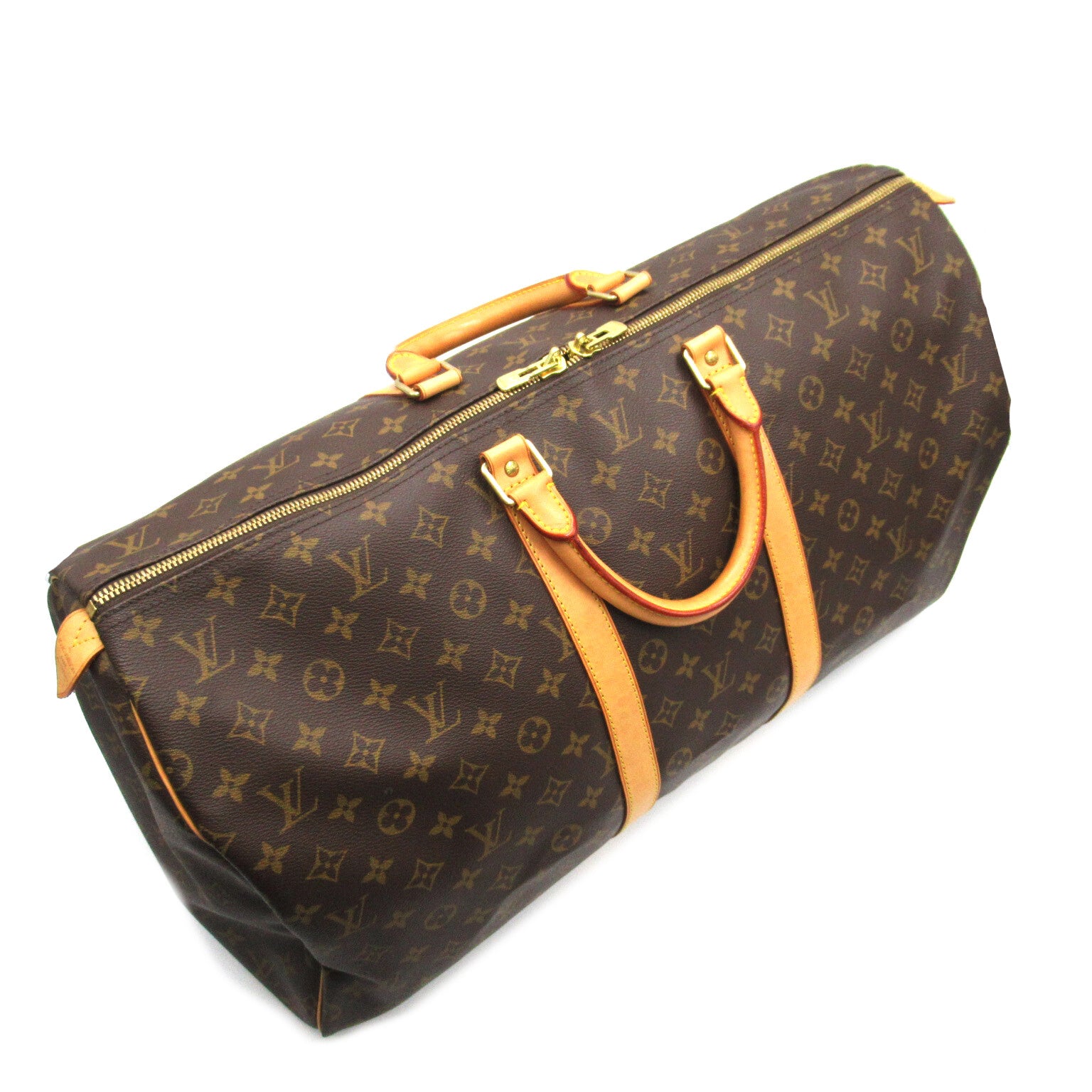 LOUIS VUITTON Monogram Keepall 55手挽袋/旅行袋啡色