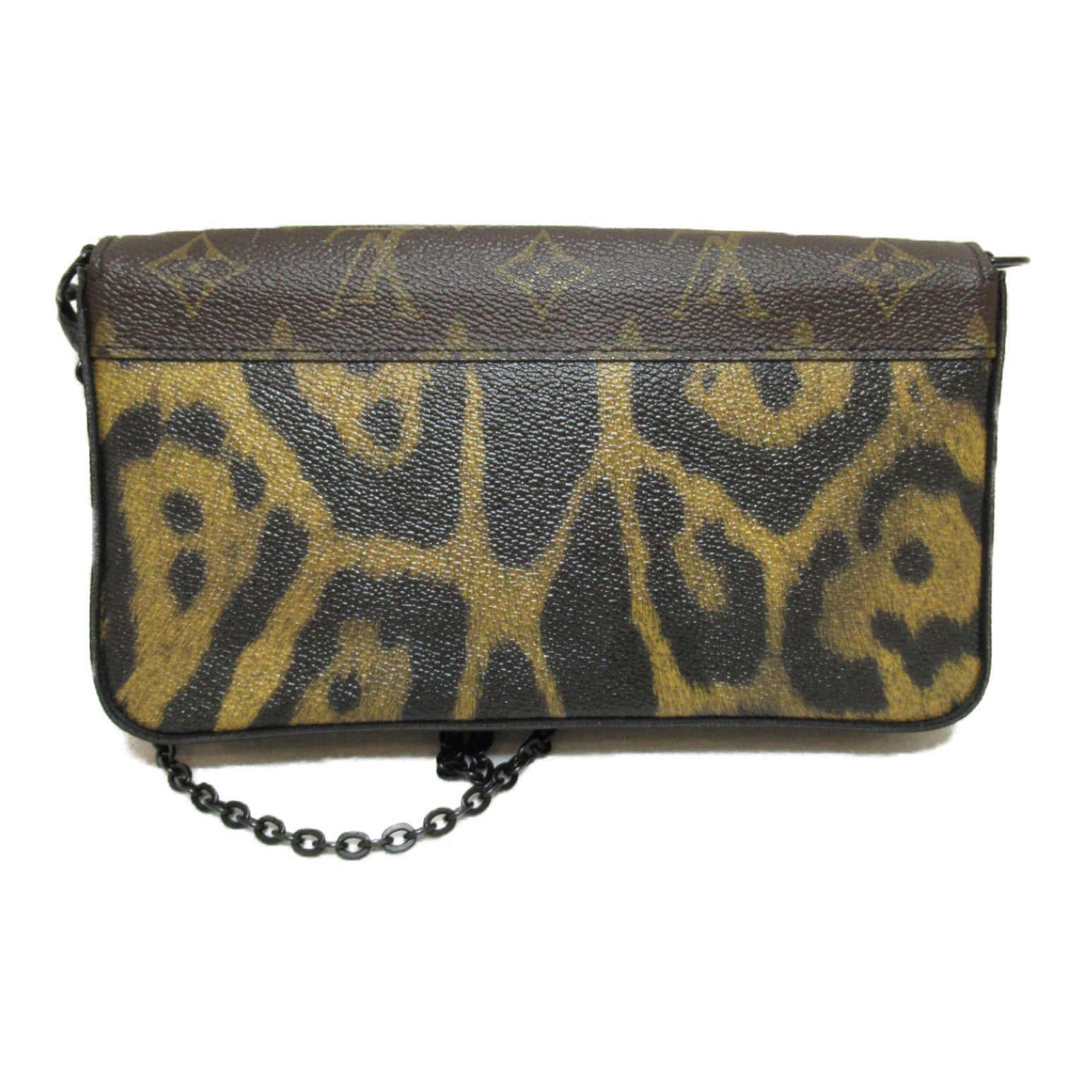 LOUIS VUITTON Monogram Leopard Pochette Felice肩背袋啡色