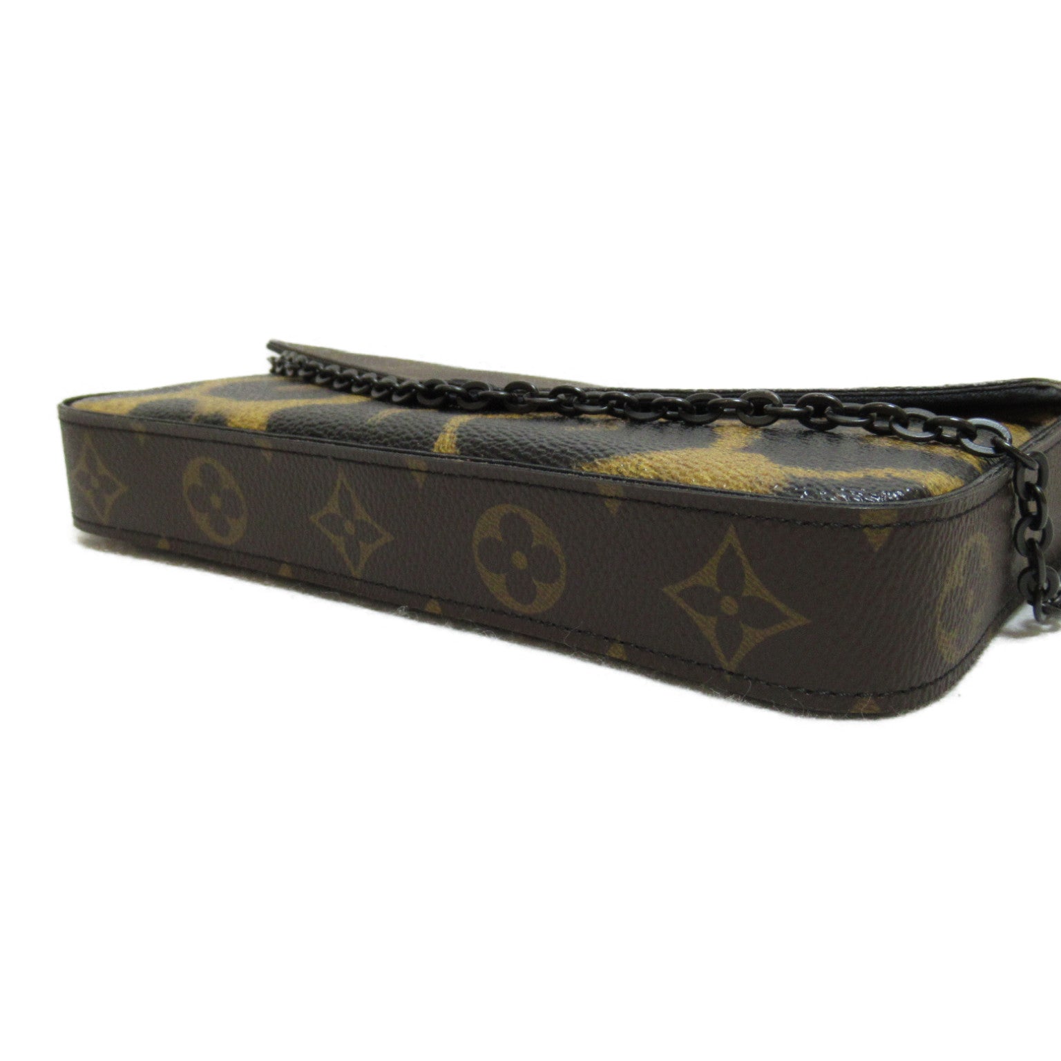 LOUIS VUITTON Monogram Leopard Pochette Felice肩背袋啡色