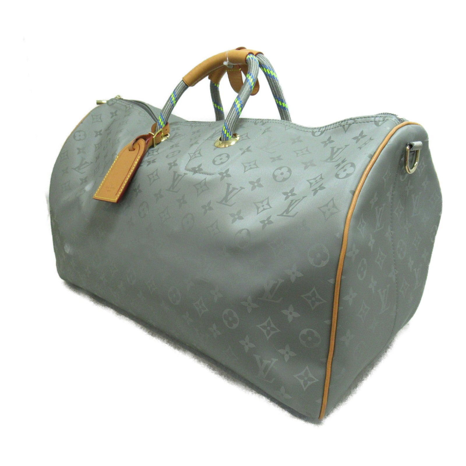 LOUIS VUITTON Monogram Titanium Keepall 50 Bandoulie手挽肩背兩用袋灰色