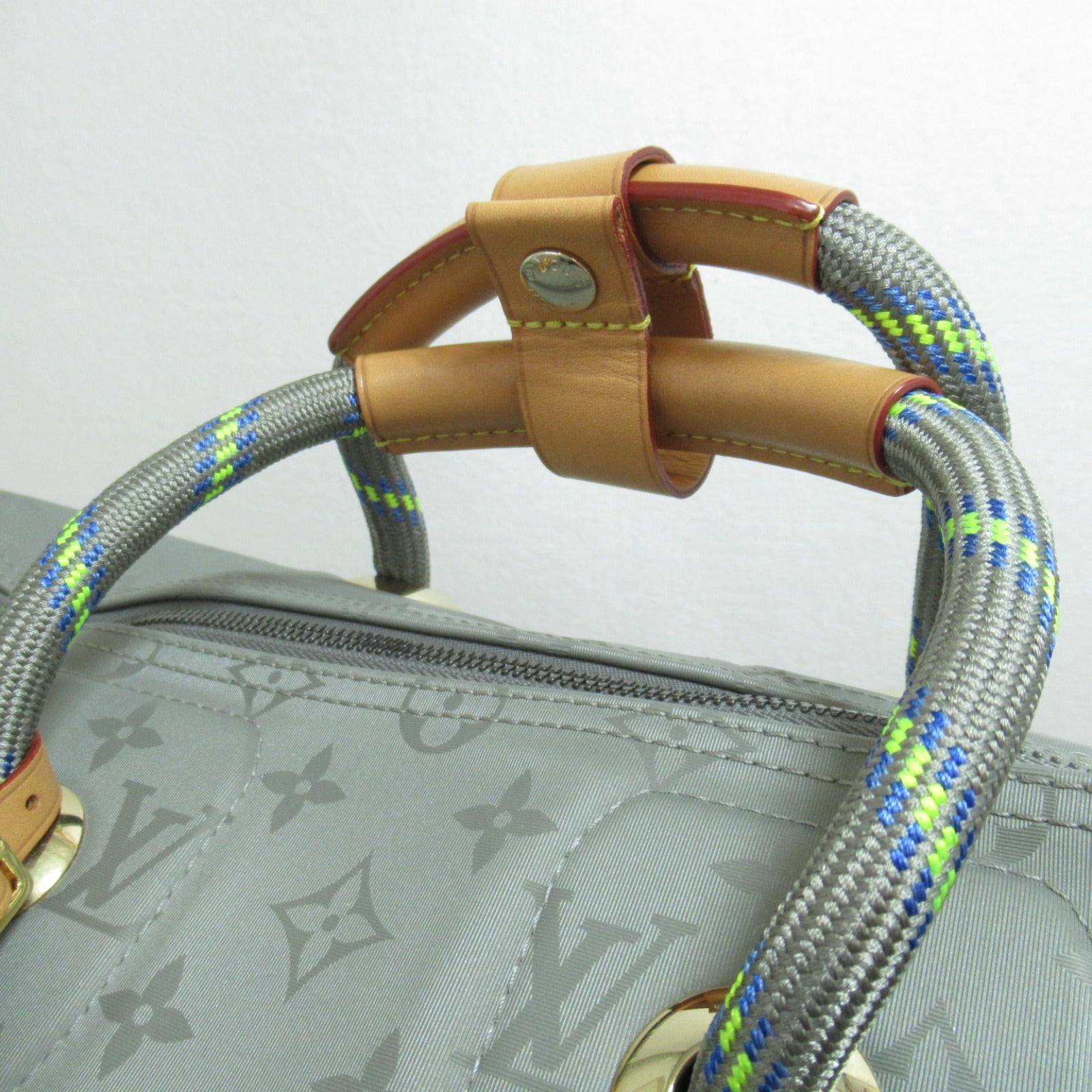 LOUIS VUITTON Monogram Titanium Keepall 50 Bandoulie手挽肩背兩用袋灰色