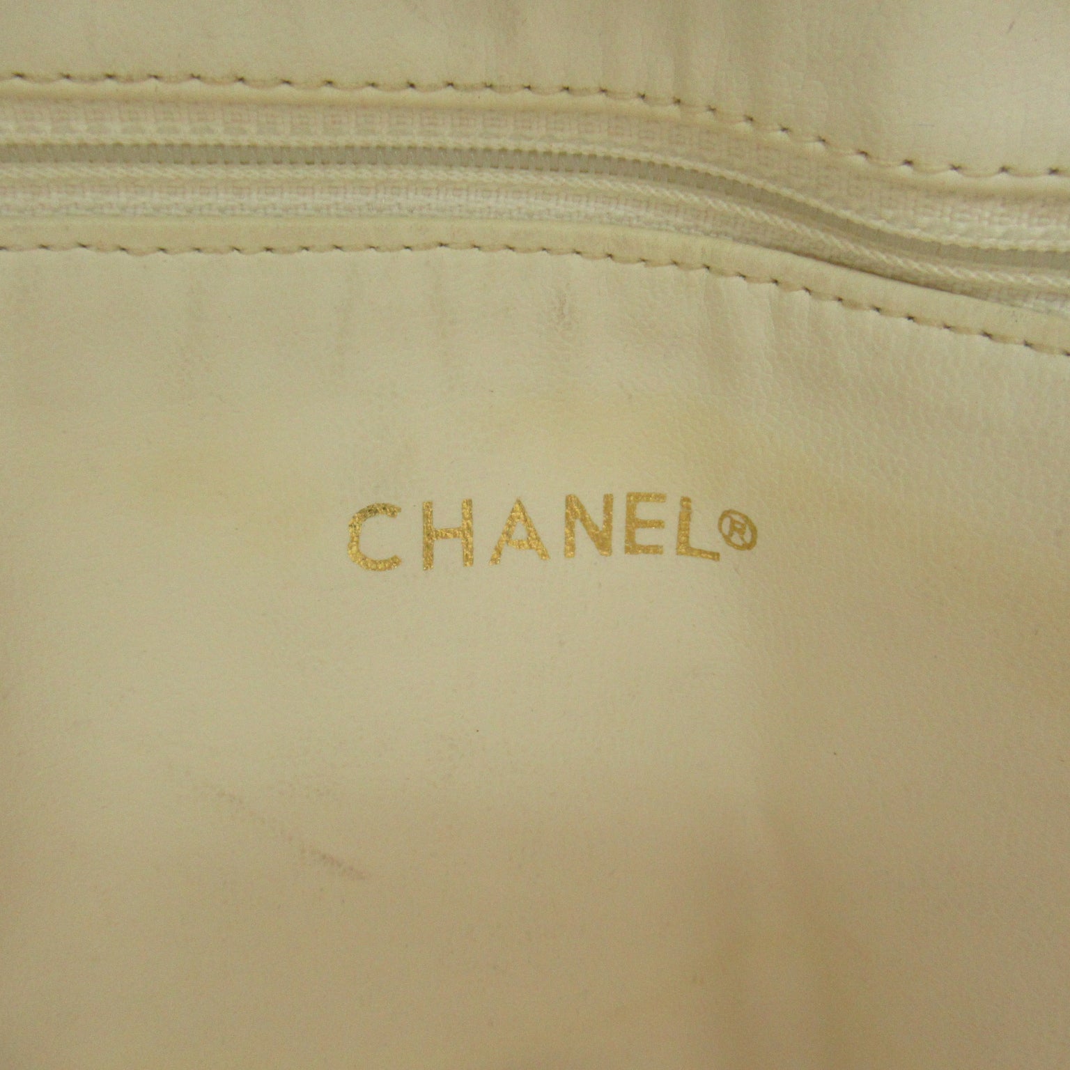 CHANEL 【激減優惠】帆布Chain Shoulder金扣肩背袋紅色/米色