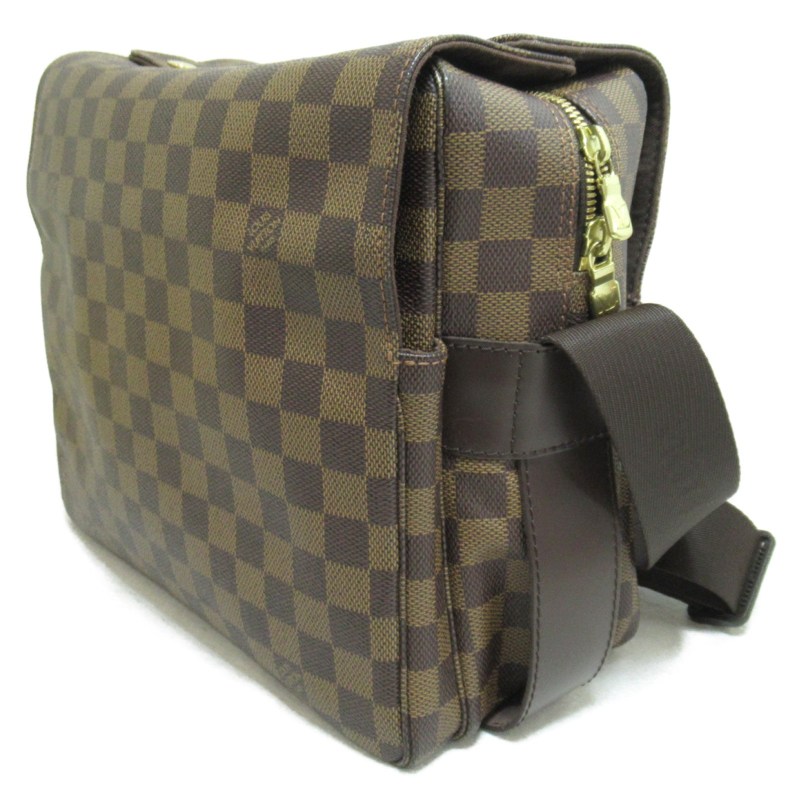 LOUIS VUITTON Damier Naviglio Shoulder Bag金扣肩背袋啡色