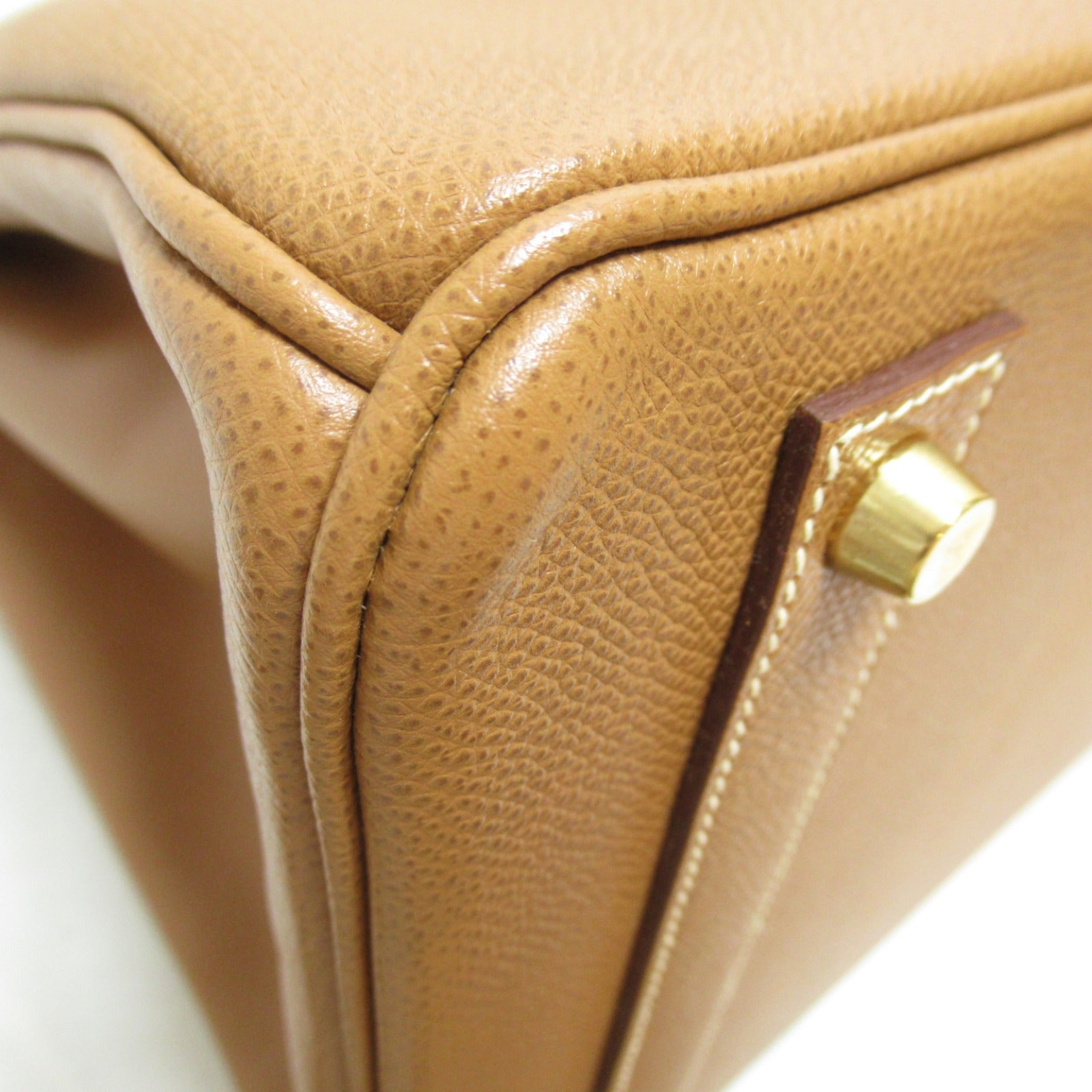 HERMES Courchevel皮革Birkin 40金扣手挽袋Gold/啡色