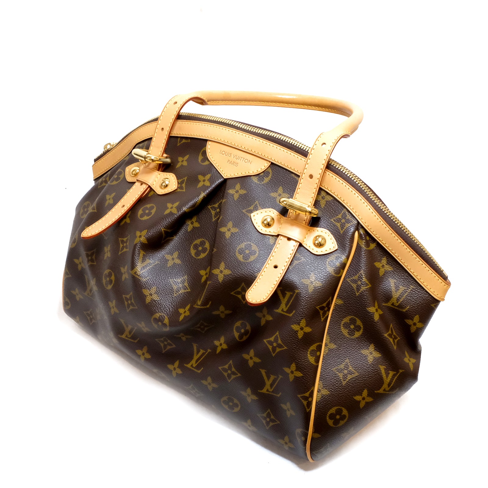 LOUIS VUITTON Monogram Tivoli GM金扣手挽袋啡色