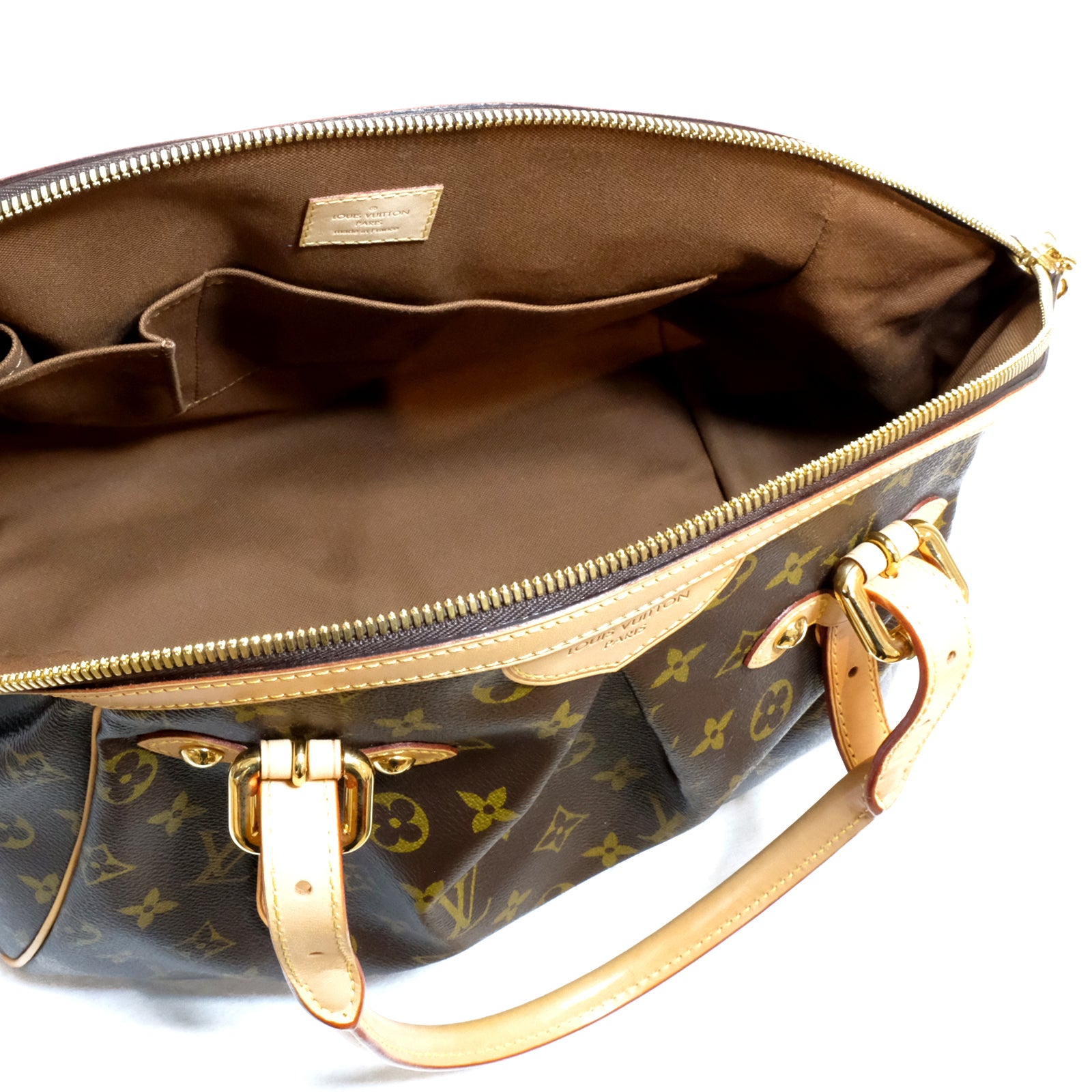 LOUIS VUITTON Monogram Tivoli GM金扣手挽袋啡色