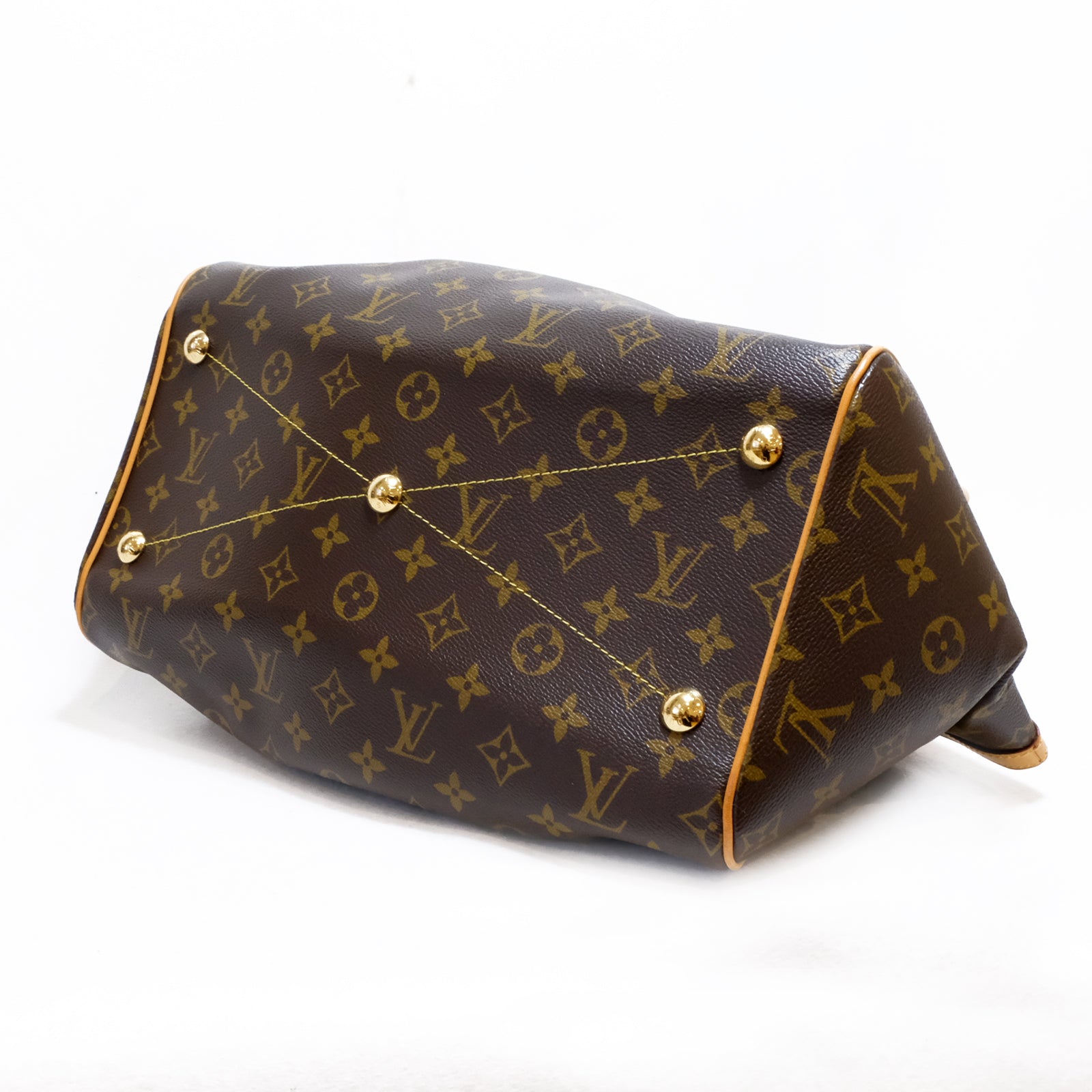 LOUIS VUITTON Monogram Tivoli GM金扣手挽袋啡色