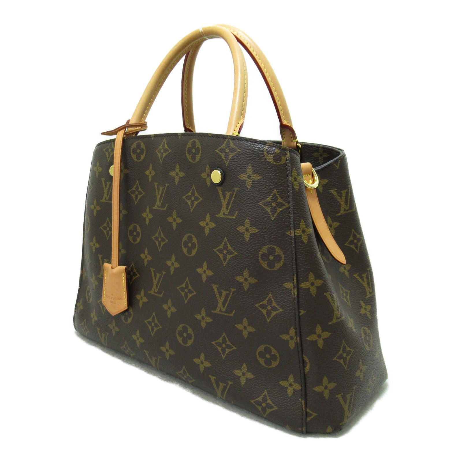 LOUIS VUITTON Monogram Montaigne MM手挽肩背兩用袋啡色