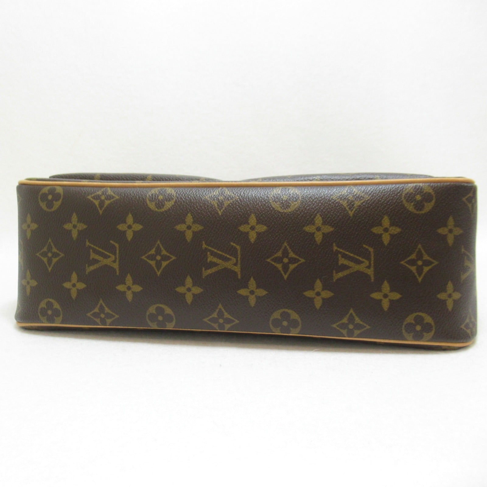 LOUIS VUITTON Monogram Viva Cite GM金扣肩背袋啡色