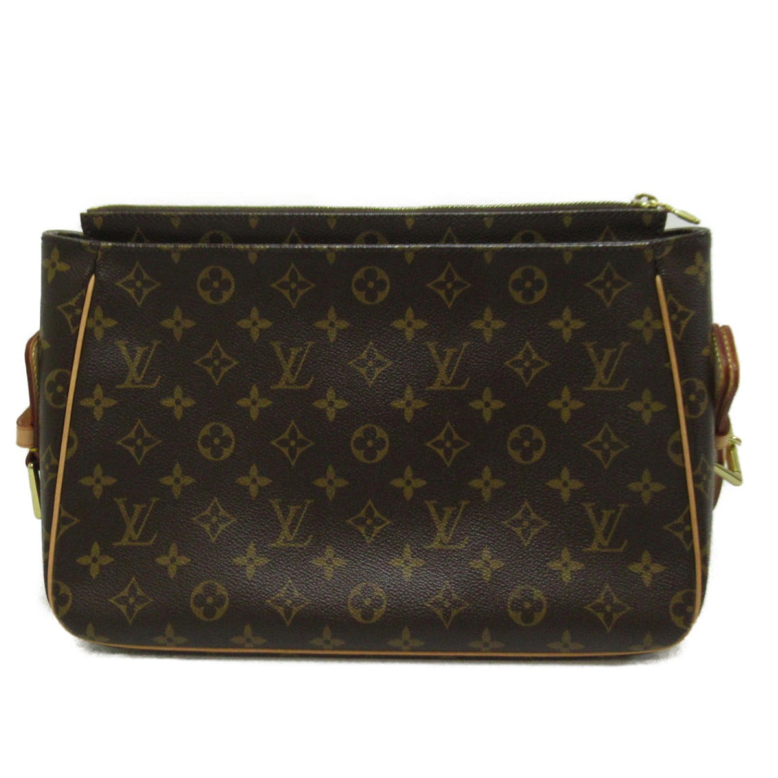 LOUIS VUITTON Monogram Viva Cite GM金扣肩背袋啡色