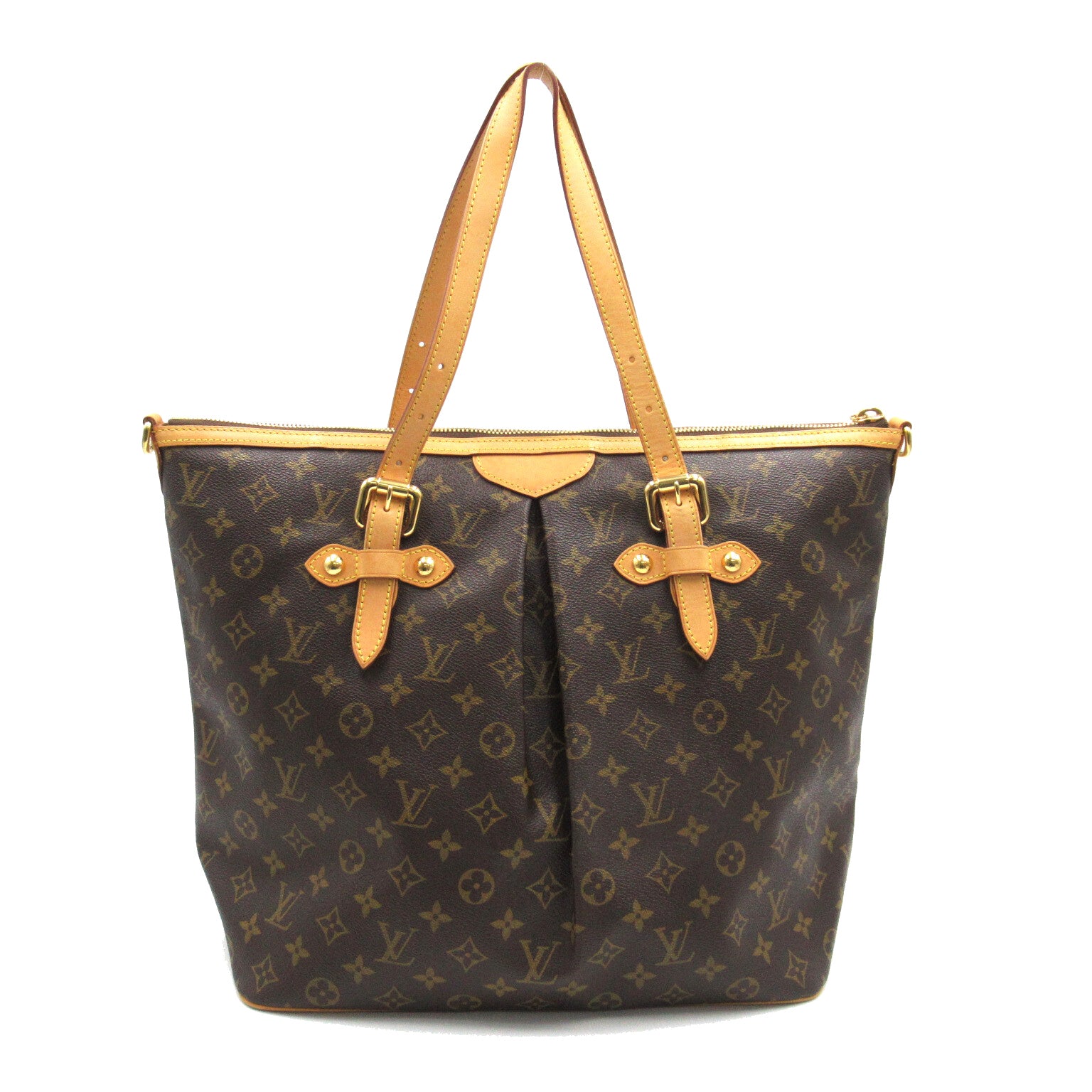 LOUIS VUITTON Monogram Palermo GM手挽肩背兩用袋啡色