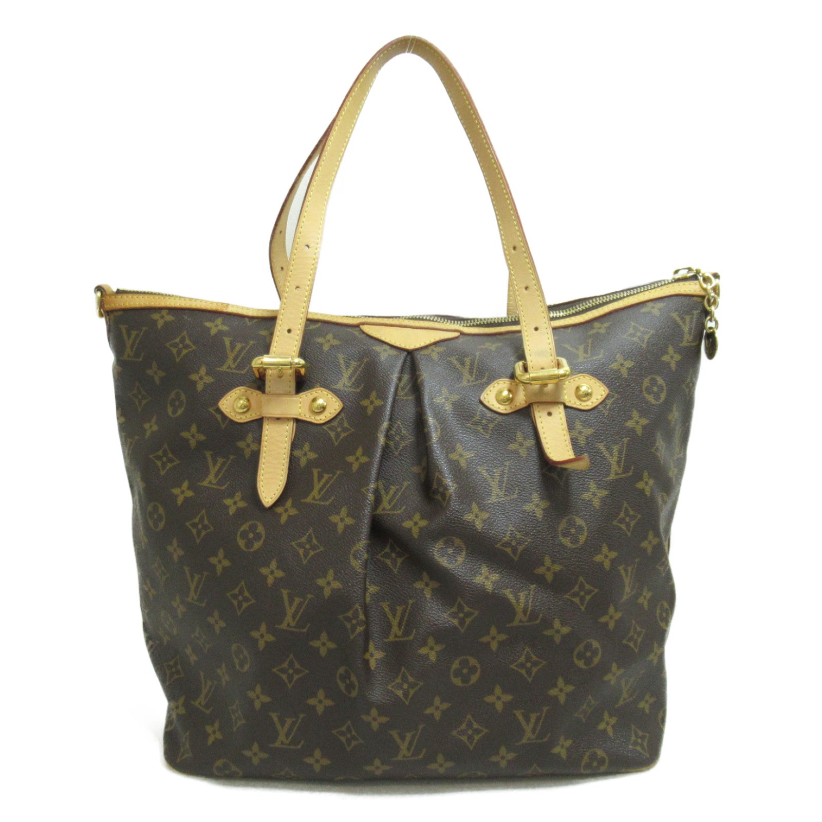 LOUIS VUITTON Monogram Palermo GM金扣手挽肩背兩用袋啡色