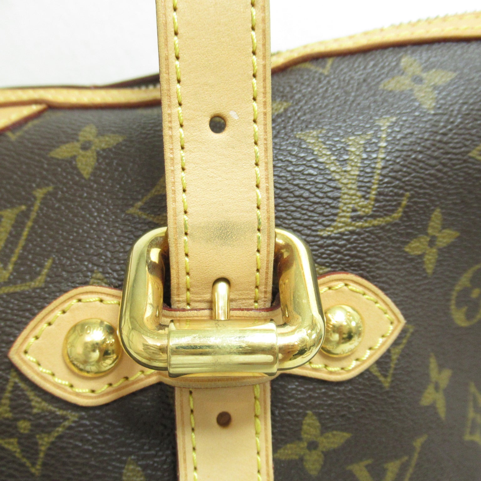 LOUIS VUITTON Monogram Palermo GM金扣手挽肩背兩用袋啡色