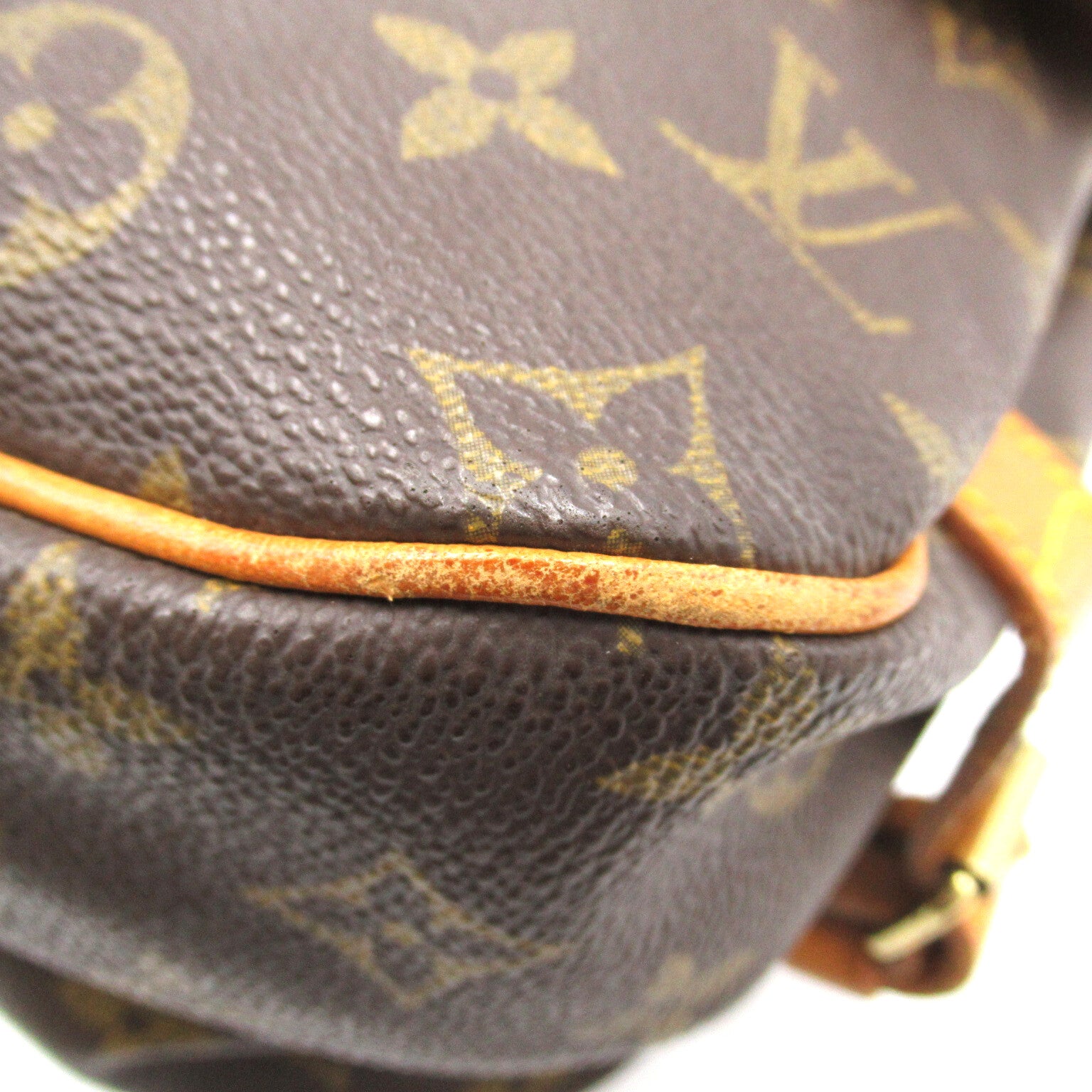 LOUIS VUITTON Monogram Saumur 30金扣肩背袋啡色