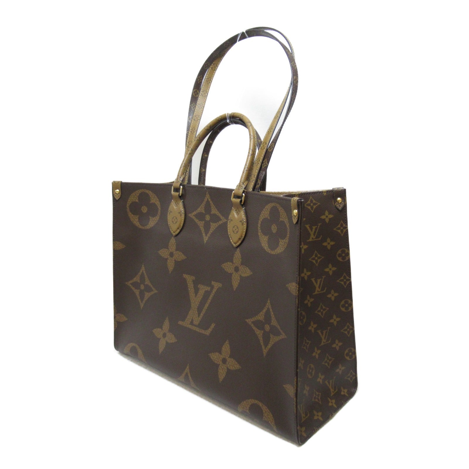 LOUIS VUITTON Monogram On The Go GM 2way Tote Bag金扣肩背袋啡色