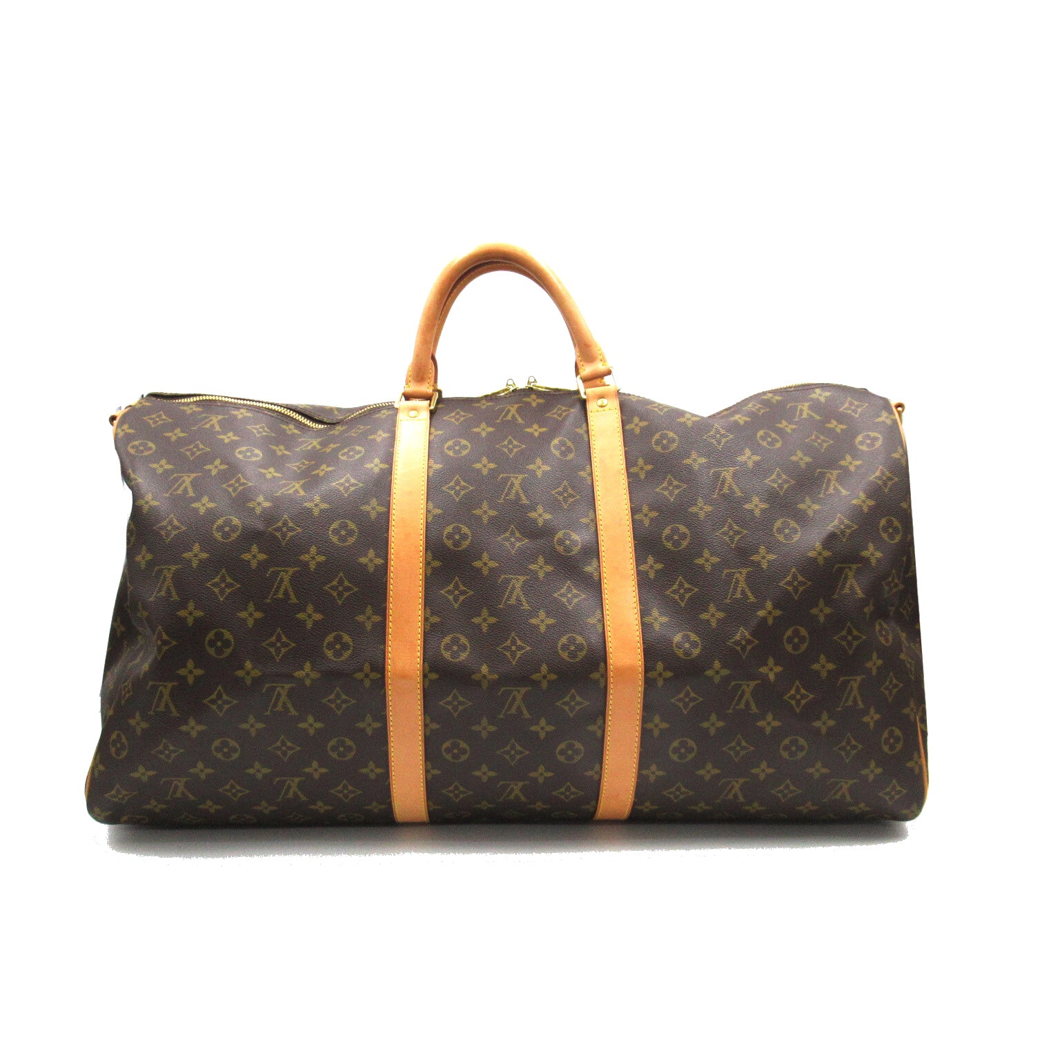 LOUIS VUITTON Monogram Keepall 60 Bandoulie手挽肩背兩用袋啡色