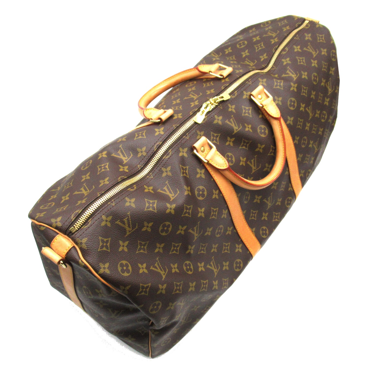 LOUIS VUITTON Monogram Keepall 60 Bandoulie手挽肩背兩用袋啡色