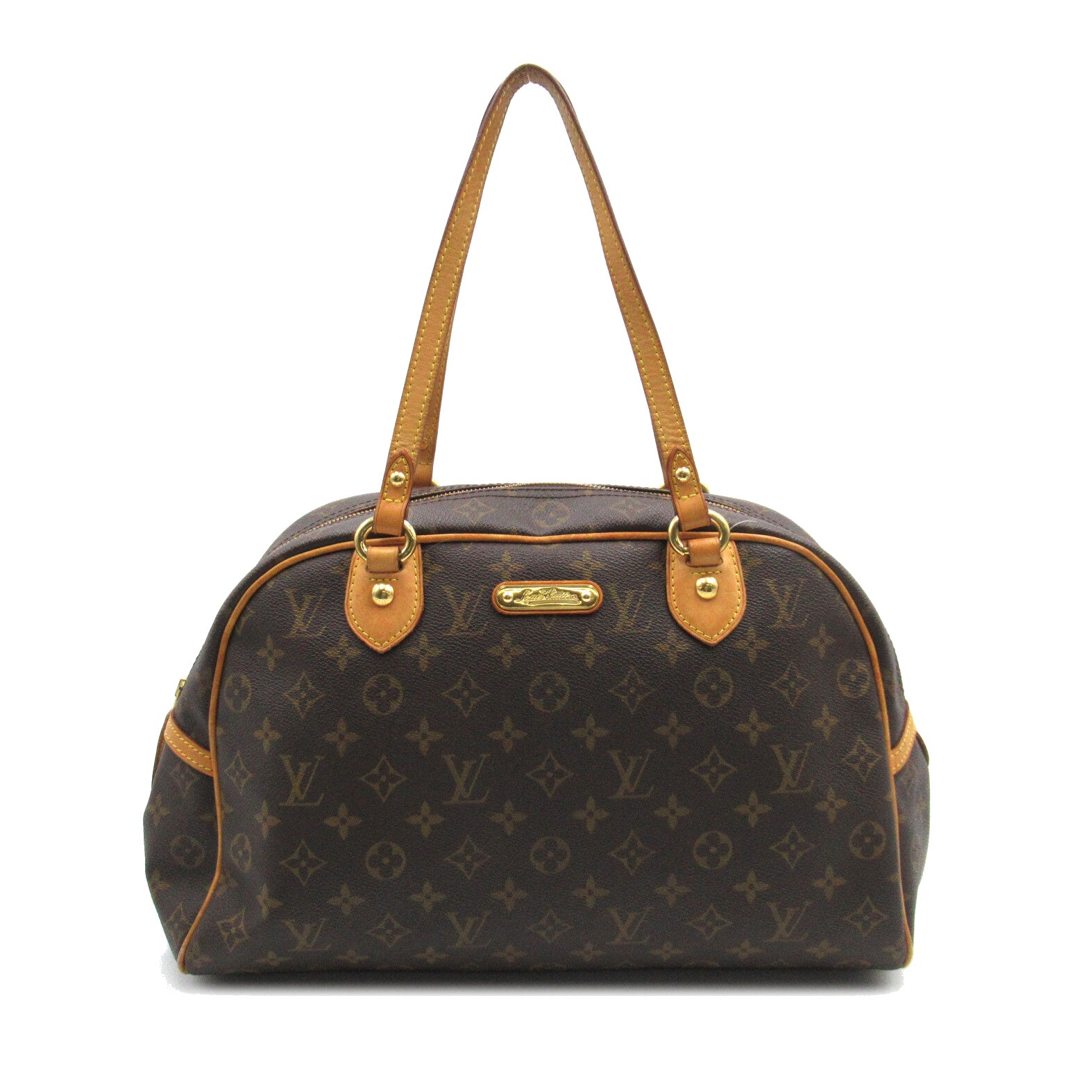 LOUIS VUITTON 【激減優惠】Monogram Montorgueil GM Shoulder金扣肩背袋啡色