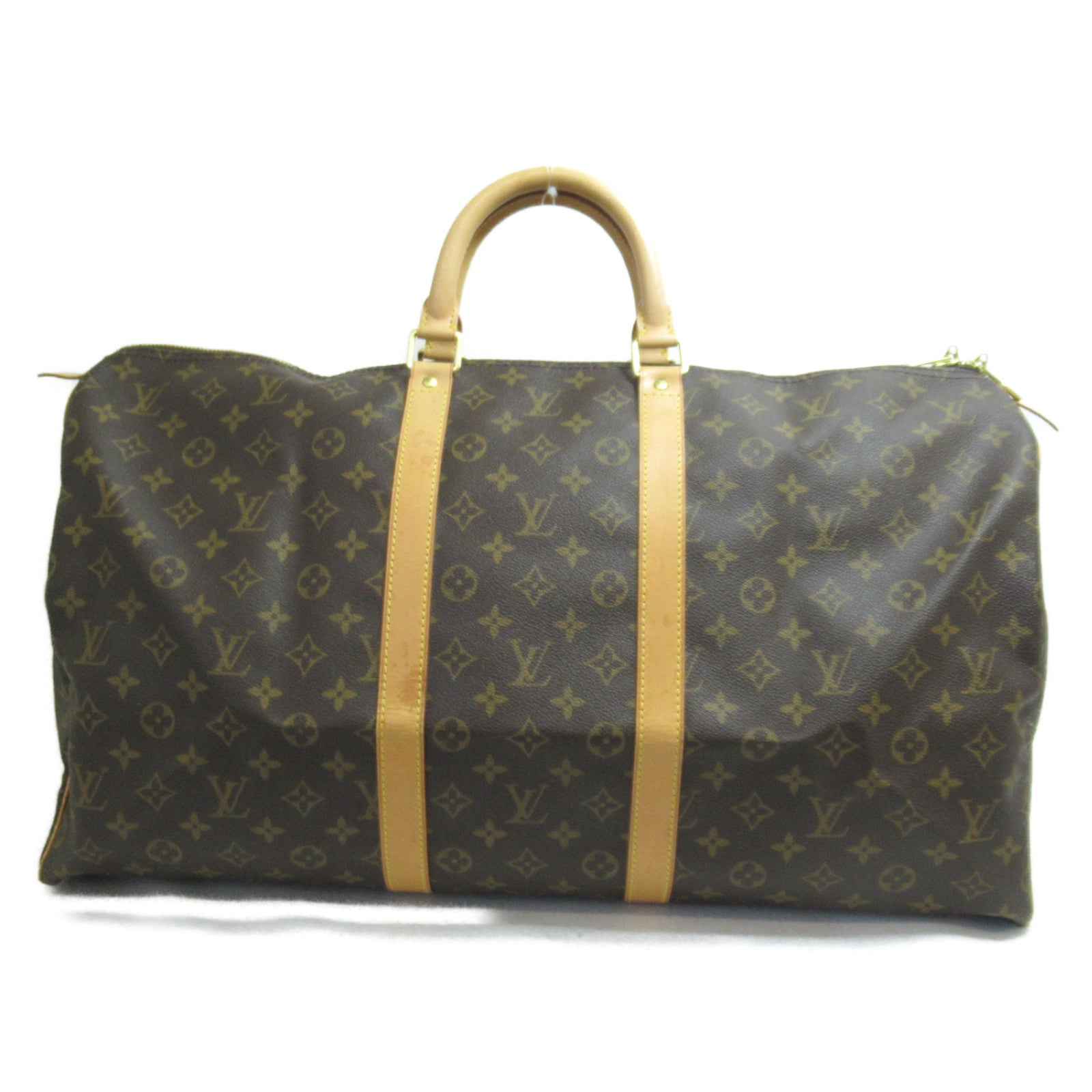 LOUIS VUITTON Monogram Keepall 55 Boston Bag金扣波士顿手提袋啡色