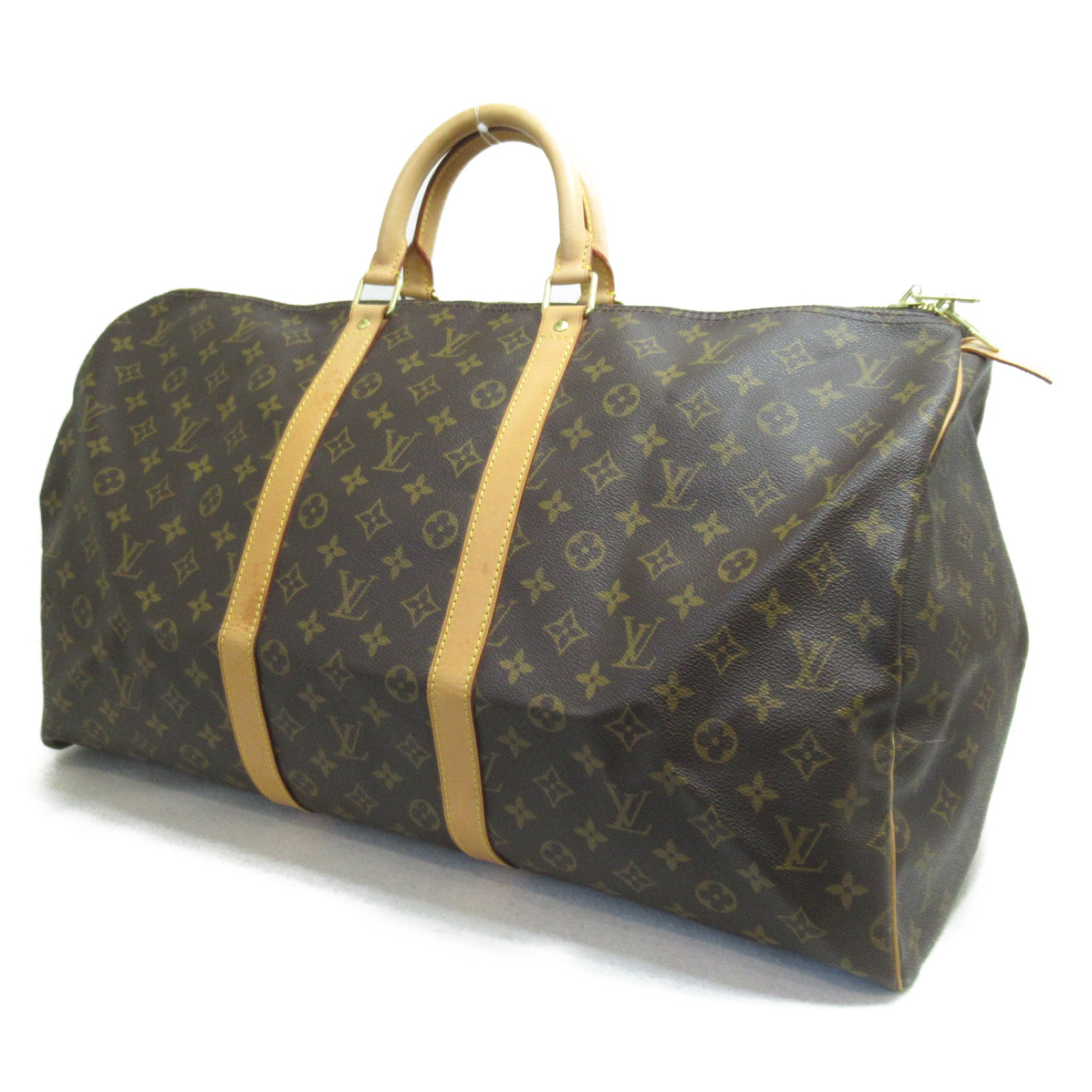 LOUIS VUITTON Monogram Keepall 55 Boston Bag金扣波士顿手提袋啡色