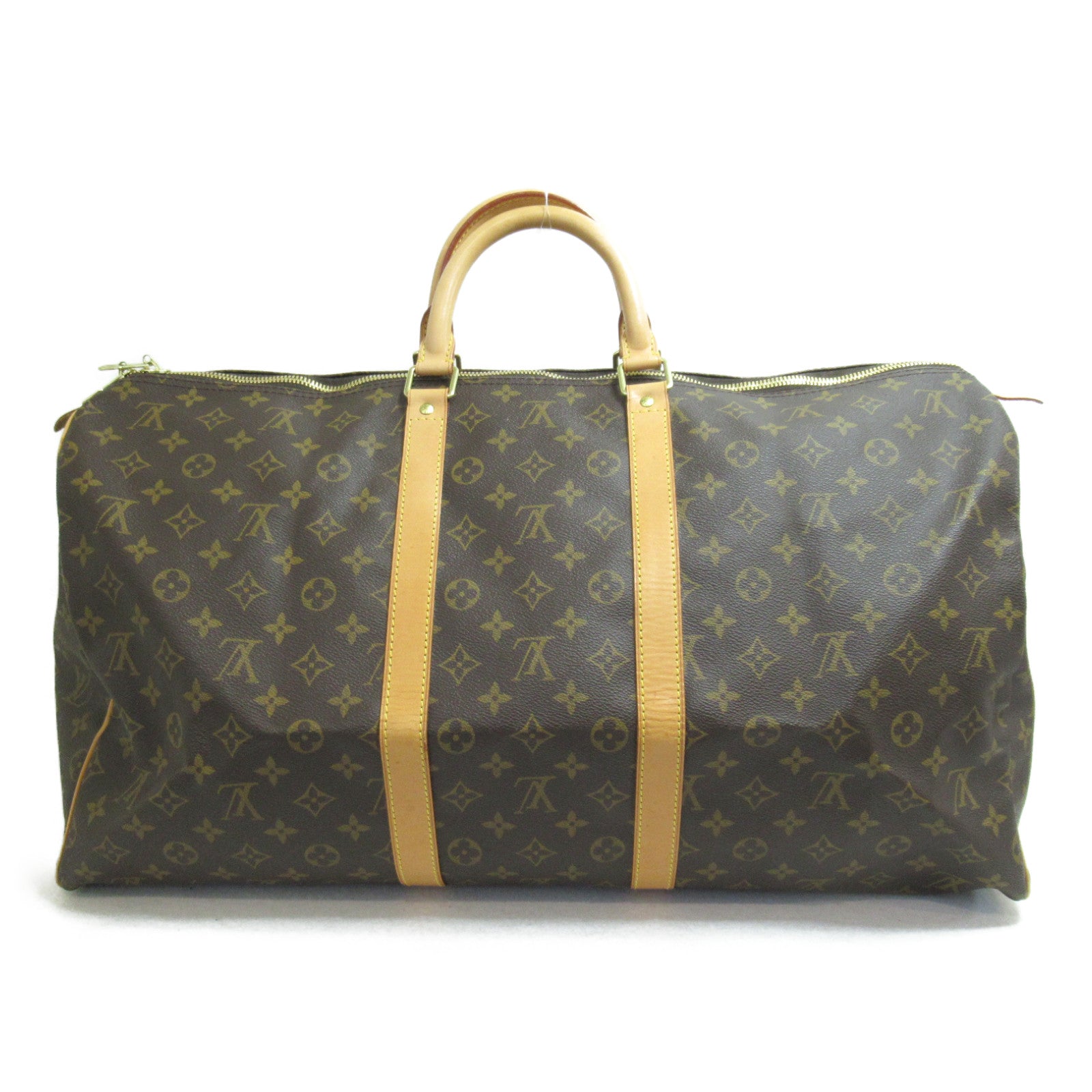 LOUIS VUITTON Monogram Keepall 55 Boston Bag金扣波士顿手提袋啡色
