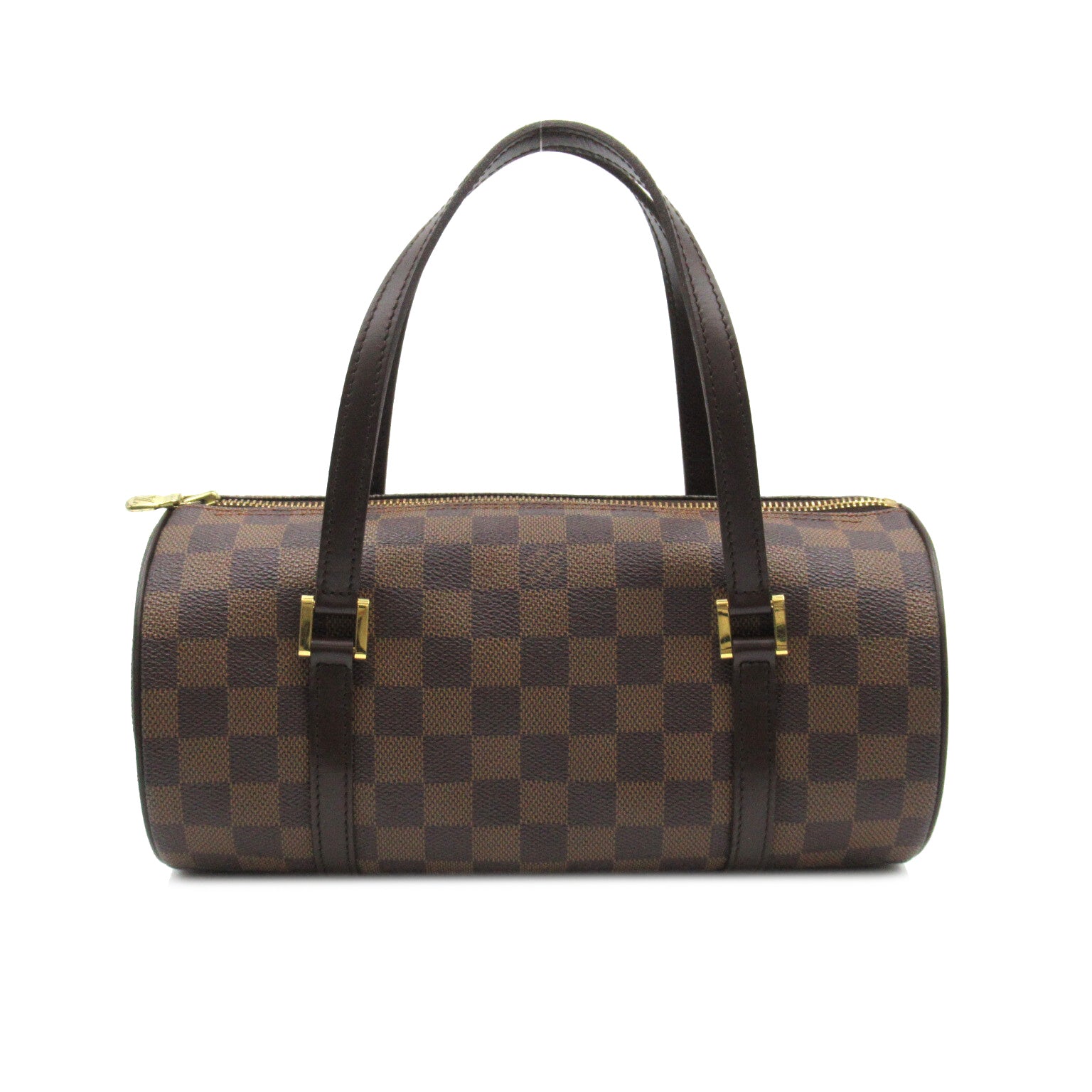 LOUIS VUITTON Damier Papillon PM金扣手挽袋啡色