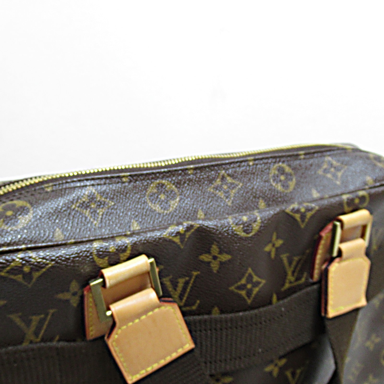 LOUIS VUITTON Monogram Sac Bosphore 2 way Shoulder金扣手挽肩背兩用袋啡色