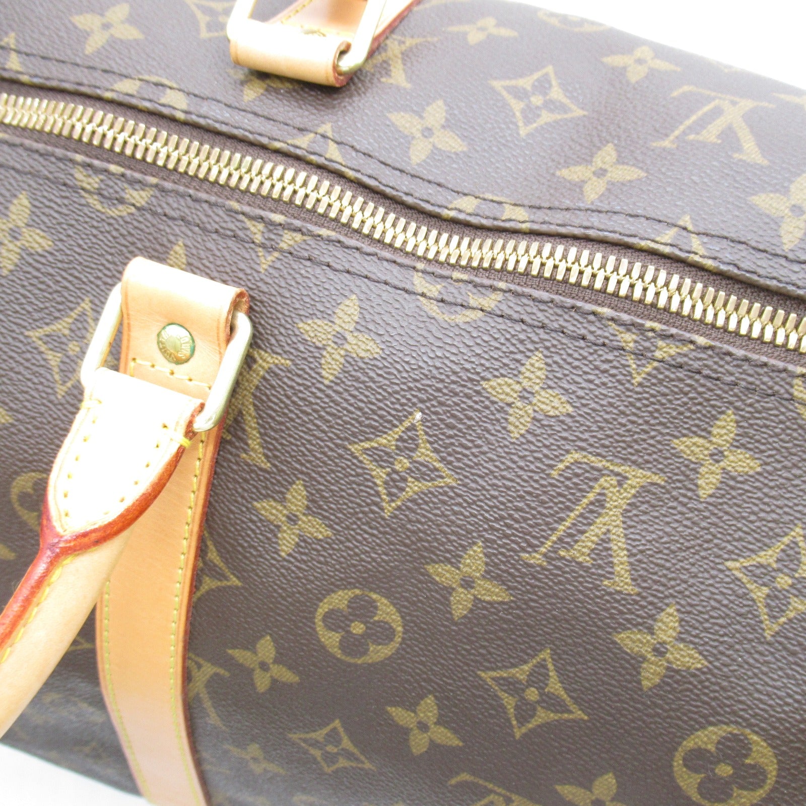 LOUIS VUITTON Monogram Keepall 55 Bandoulie手挽肩背兩用袋啡色