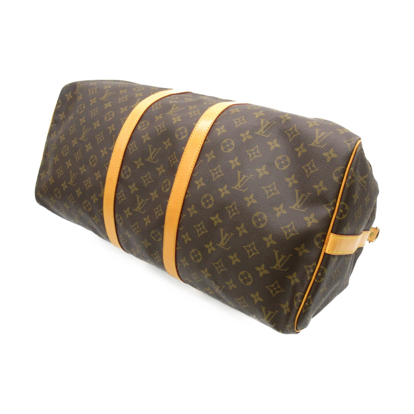 LOUIS VUITTON Monogram Keepall 55 Bandoulie手挽肩背兩用袋啡色