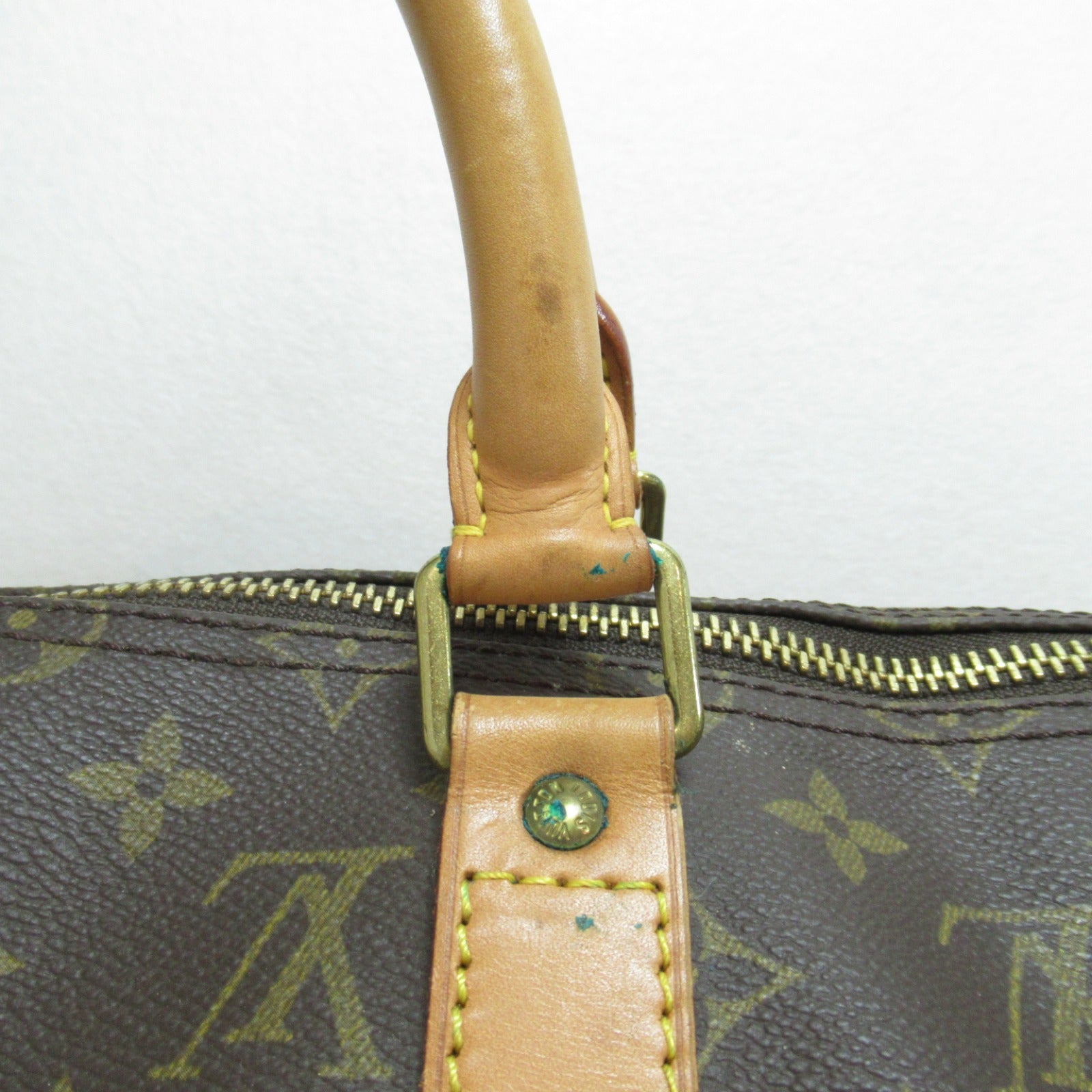 LOUIS VUITTON Monogram Keepall 50 Bandoulie手挽袋啡色