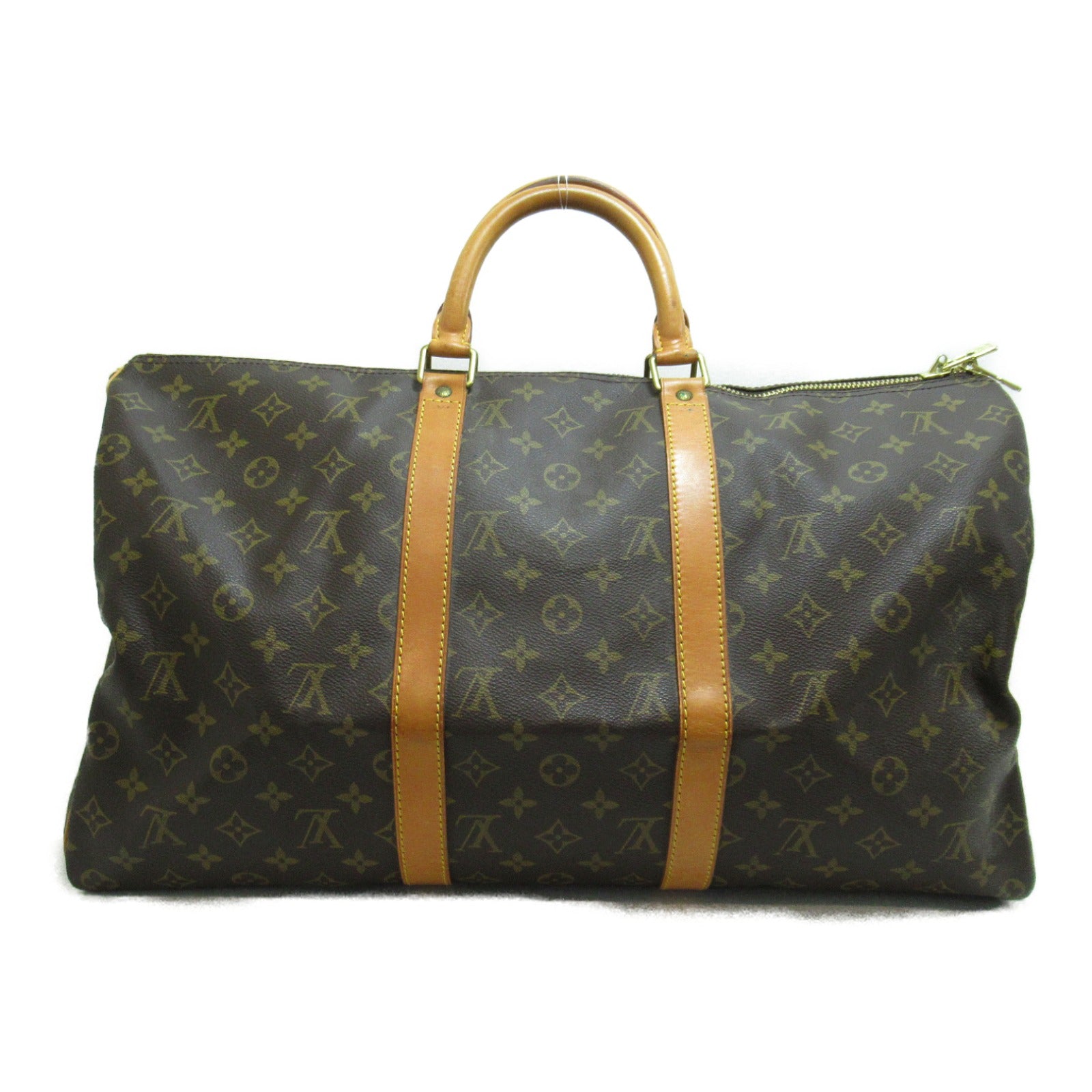 LOUIS VUITTON Monogram Keepall 50 Bandoulie手挽袋啡色