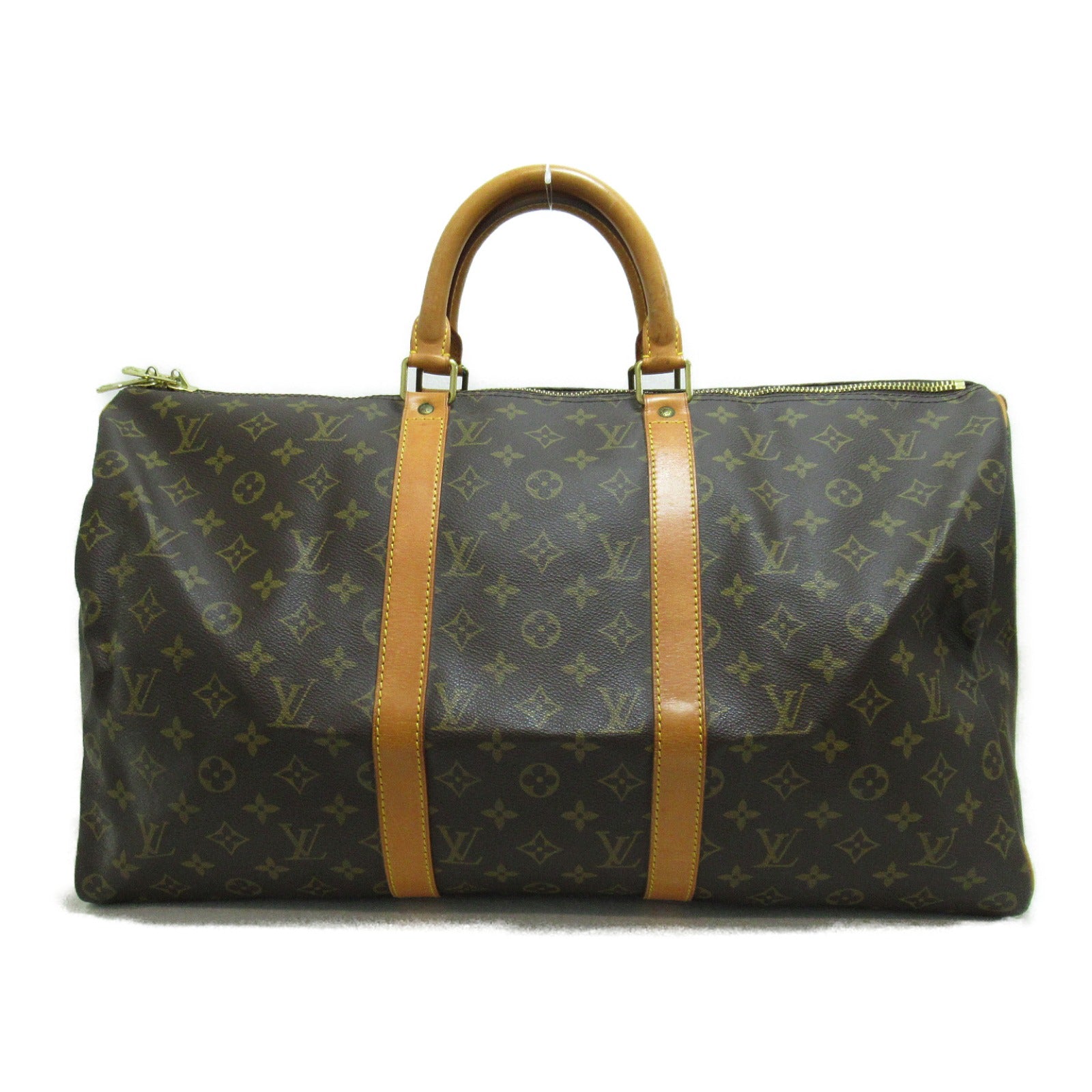 LOUIS VUITTON Monogram Keepall 50 Bandoulie手挽袋啡色