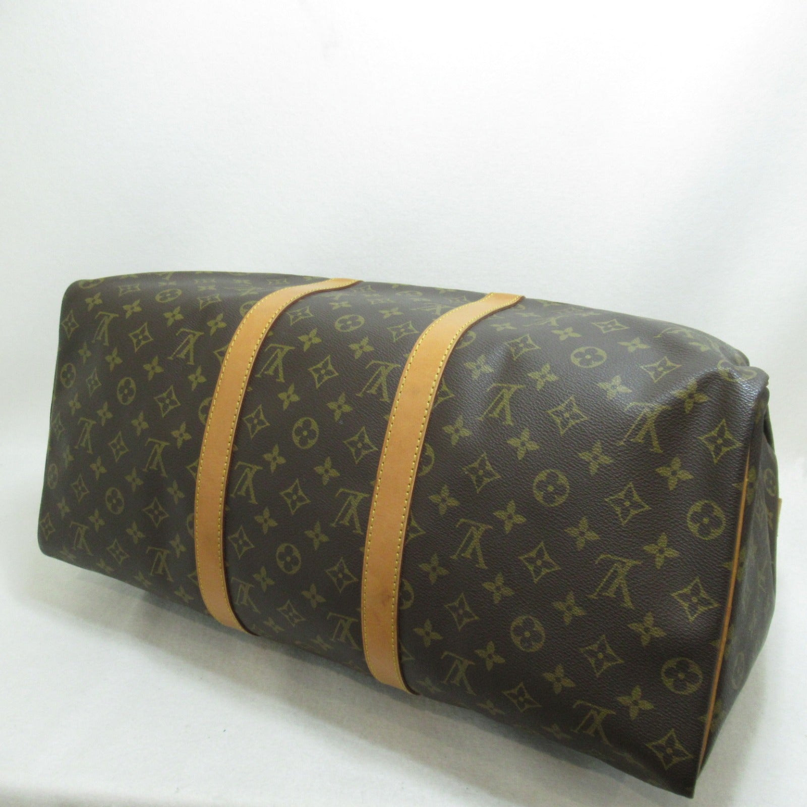LOUIS VUITTON Monogram Keepall 50 Bandoulie手挽袋啡色