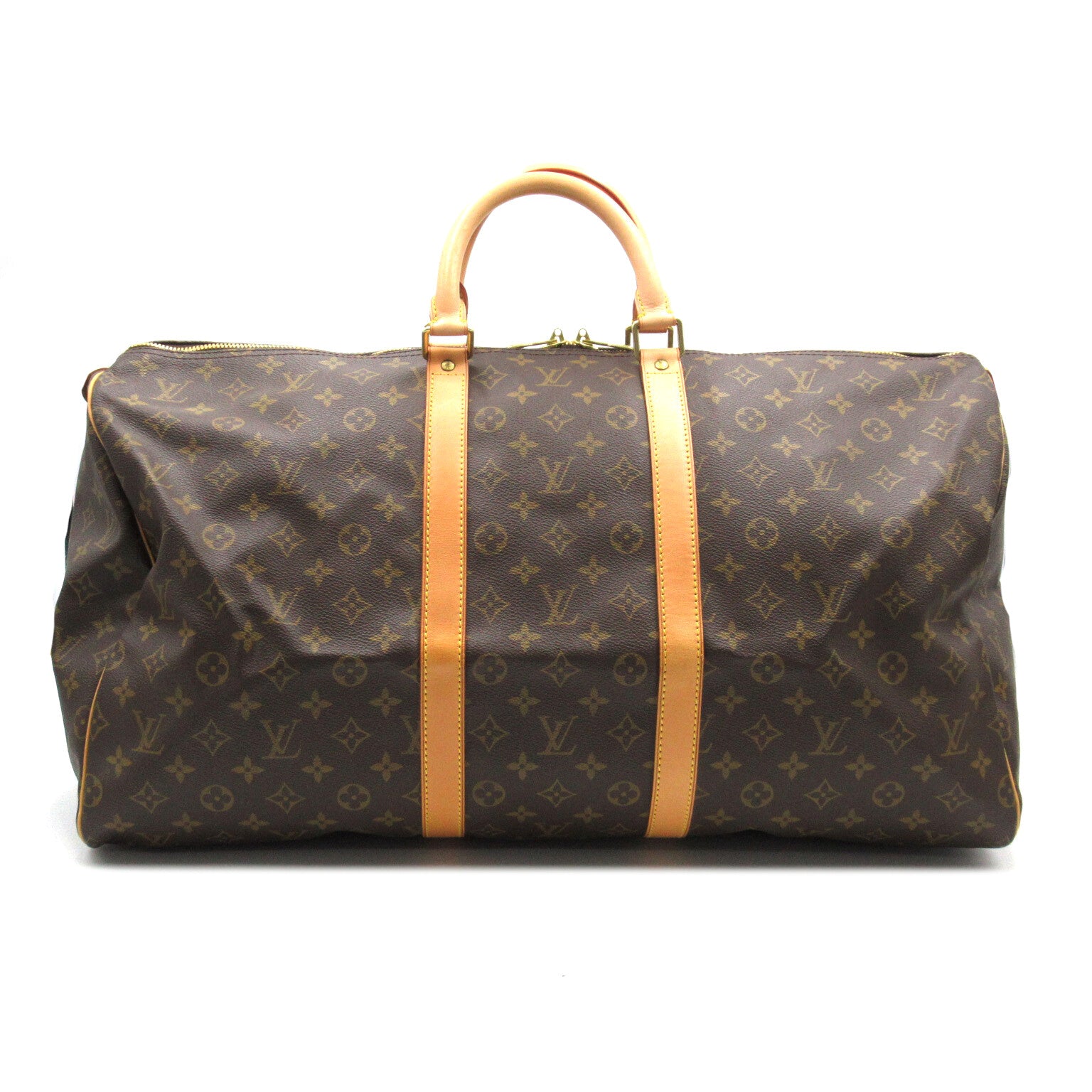 LOUIS VUITTON Monogram Keepall 55 Boston Bag金扣波士頓包