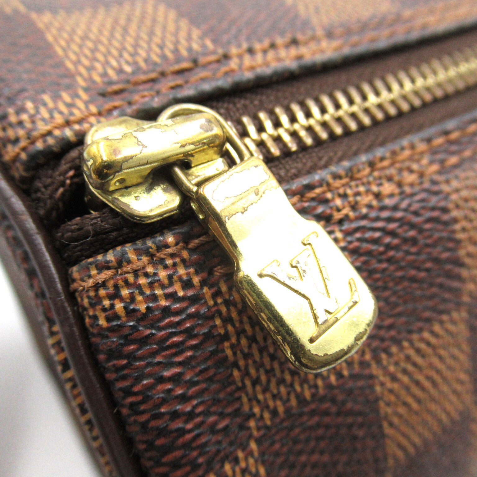 LOUIS VUITTON Damier Papillon GM手挽袋啡色