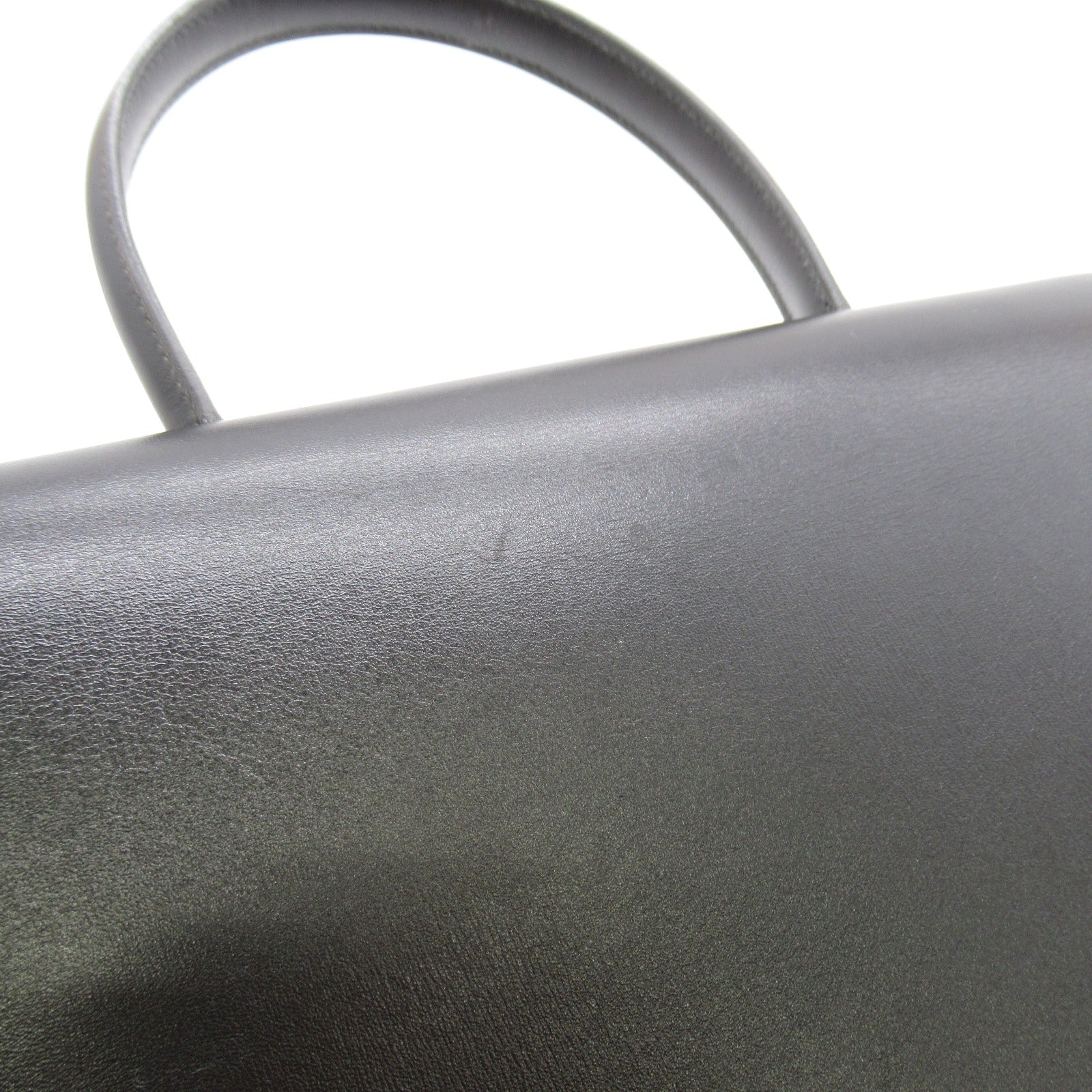 HERMES Box Calf 皮革Frigate銀扣/金扣手挽袋Noir/黑色