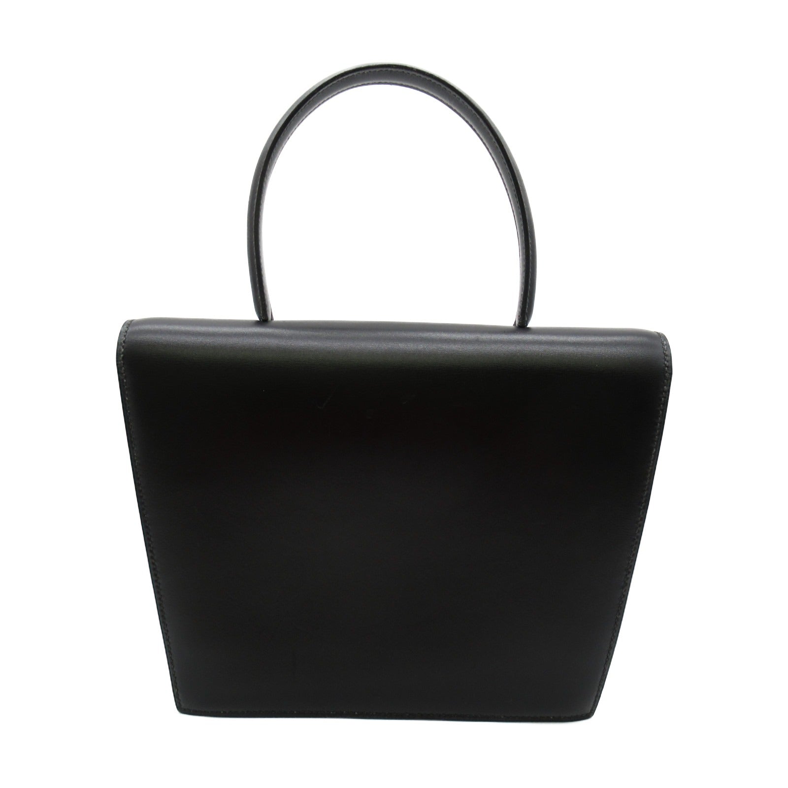 HERMES Box Calf 皮革Frigate銀扣/金扣手挽袋Noir/黑色