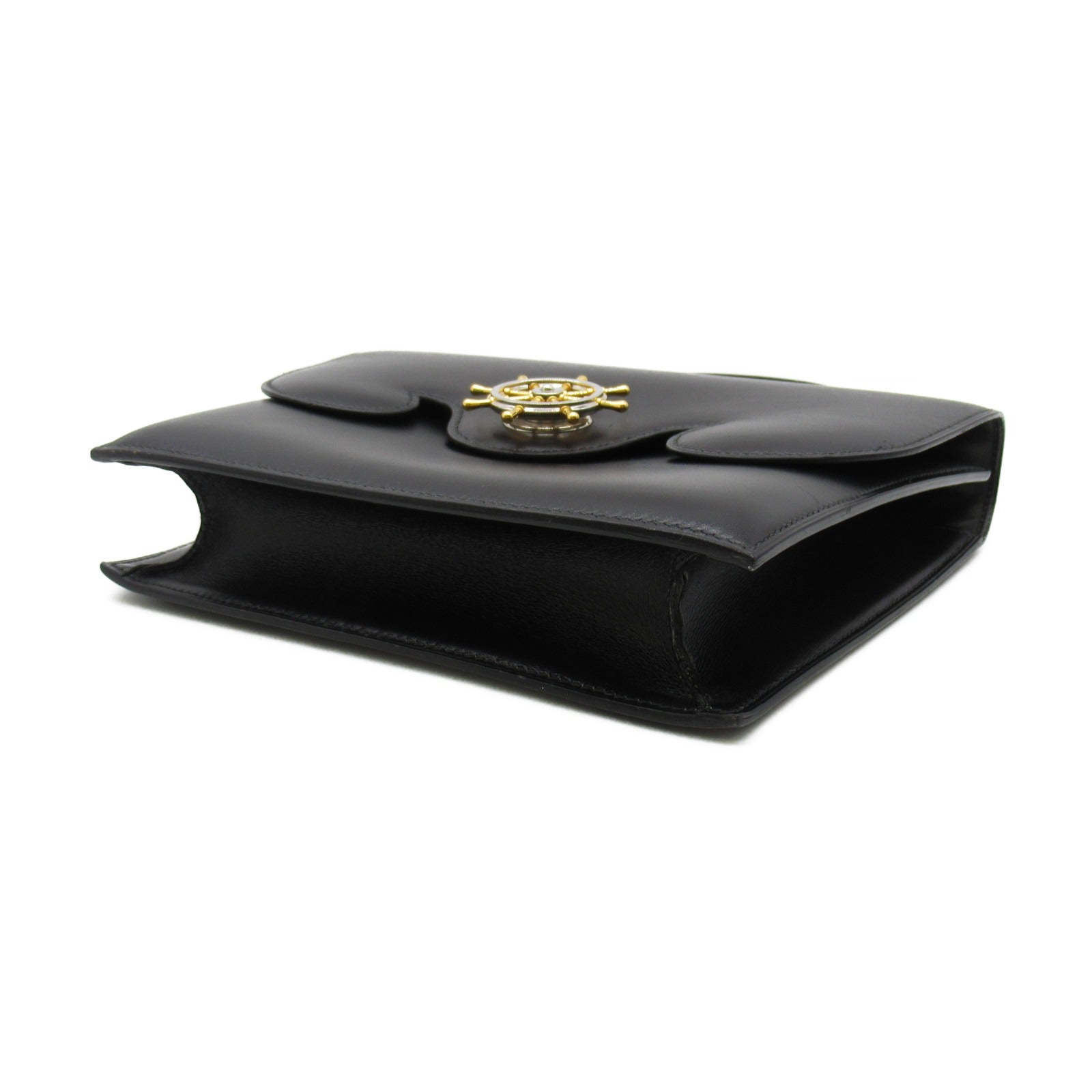 HERMES Box Calf 皮革Frigate銀扣/金扣手挽袋Noir/黑色
