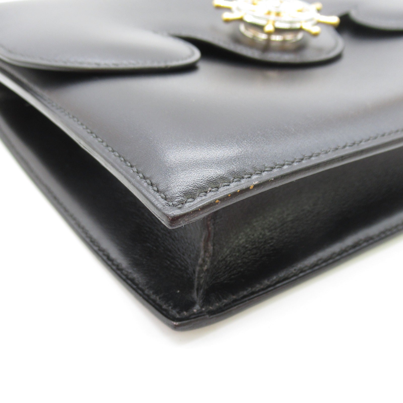 HERMES Box Calf 皮革Frigate銀扣/金扣手挽袋Noir/黑色