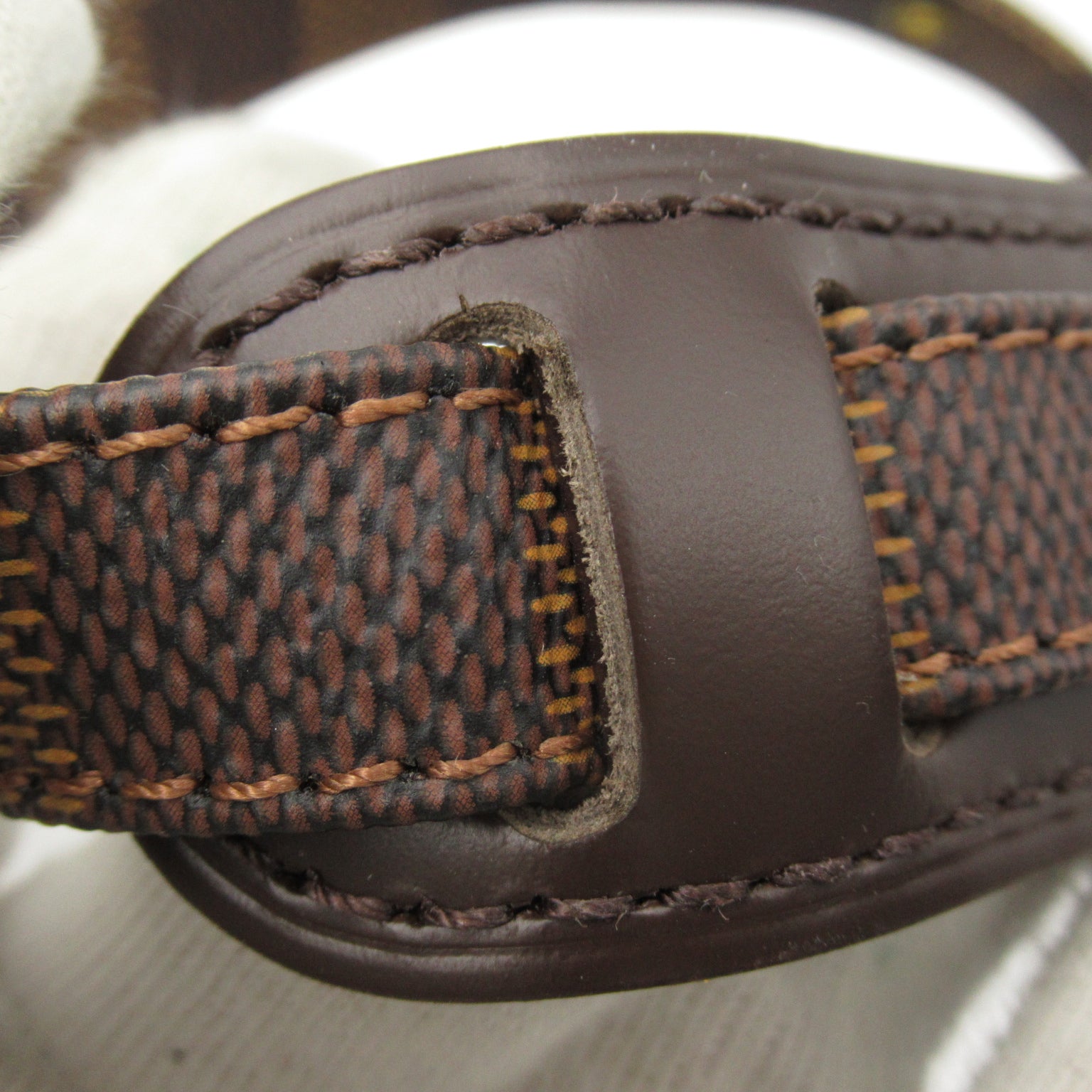 LOUIS VUITTON Damier Amazon Gold Buckle Shoulder Bag Brown – Brand