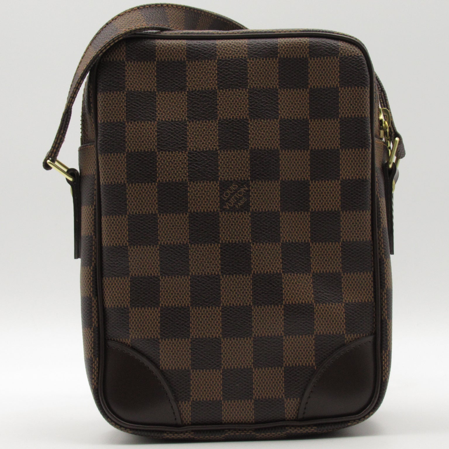LOUIS VUITTON Damier Amazon金扣肩背袋啡色